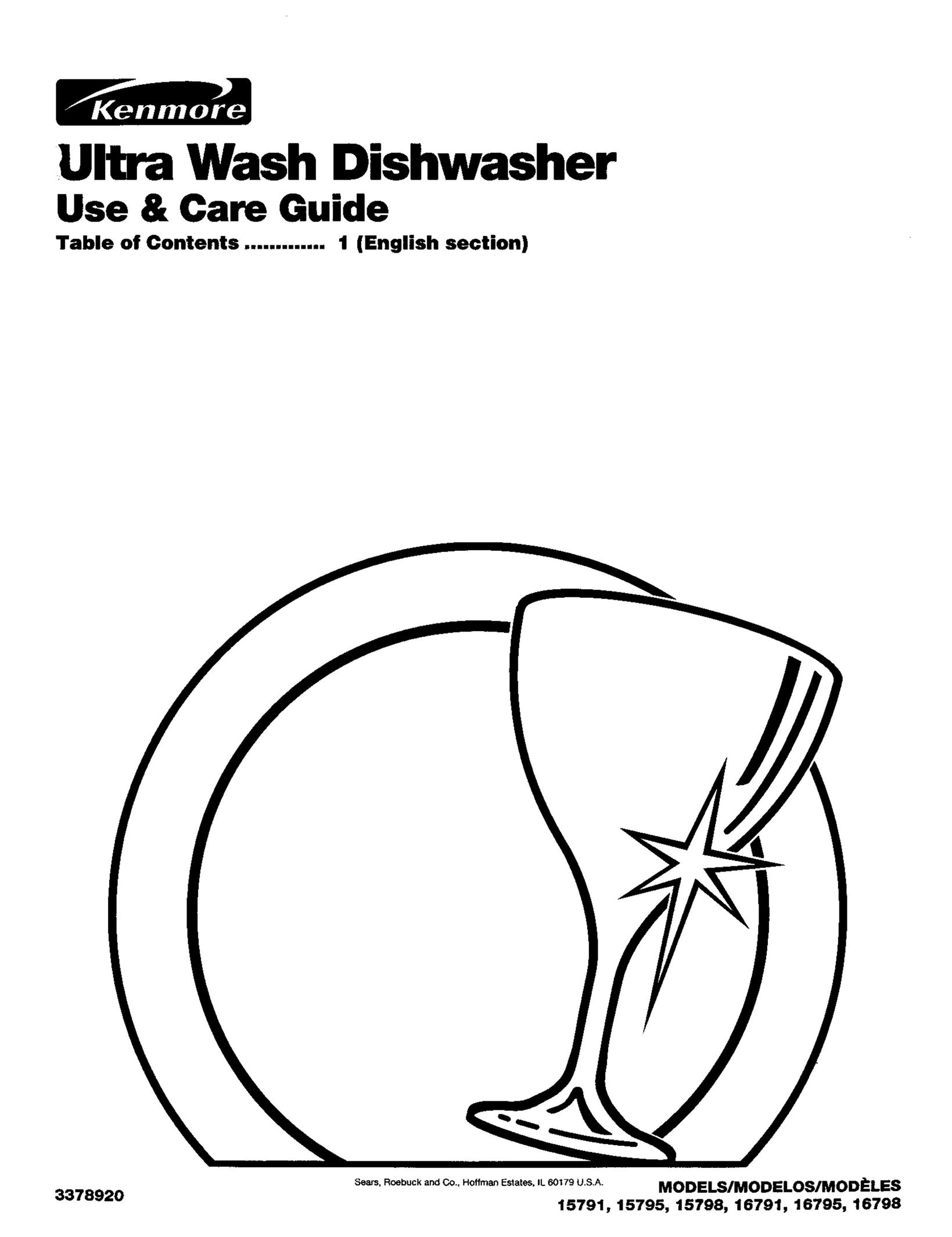 Kenmore 15791 Dishwasher User Manual