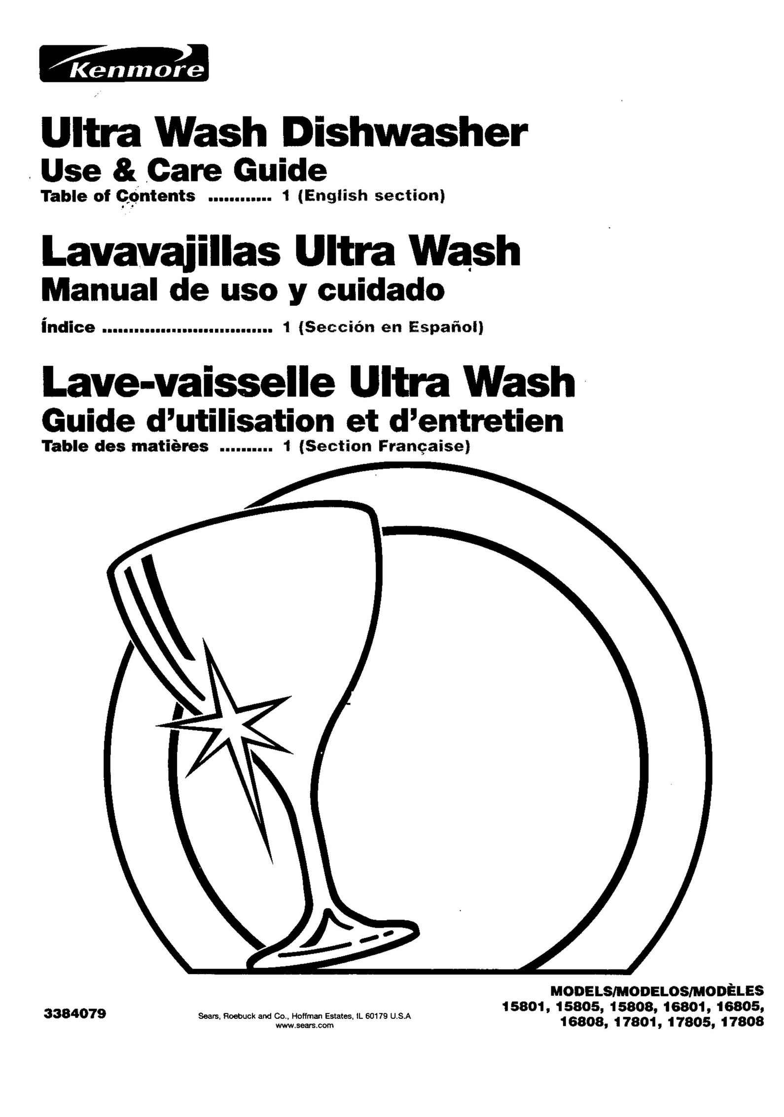 Kenmore 16805 Dishwasher User Manual