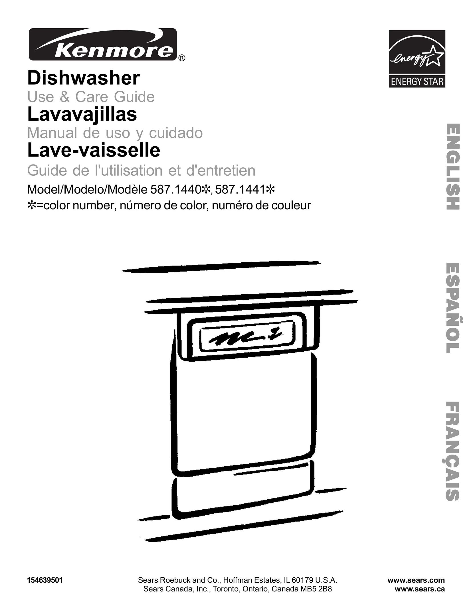 Kenmore 587.144 Dishwasher User Manual