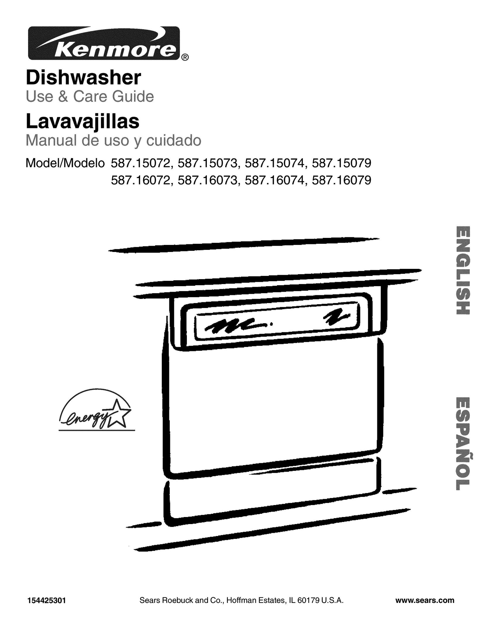 Kenmore 587.15072 Dishwasher User Manual