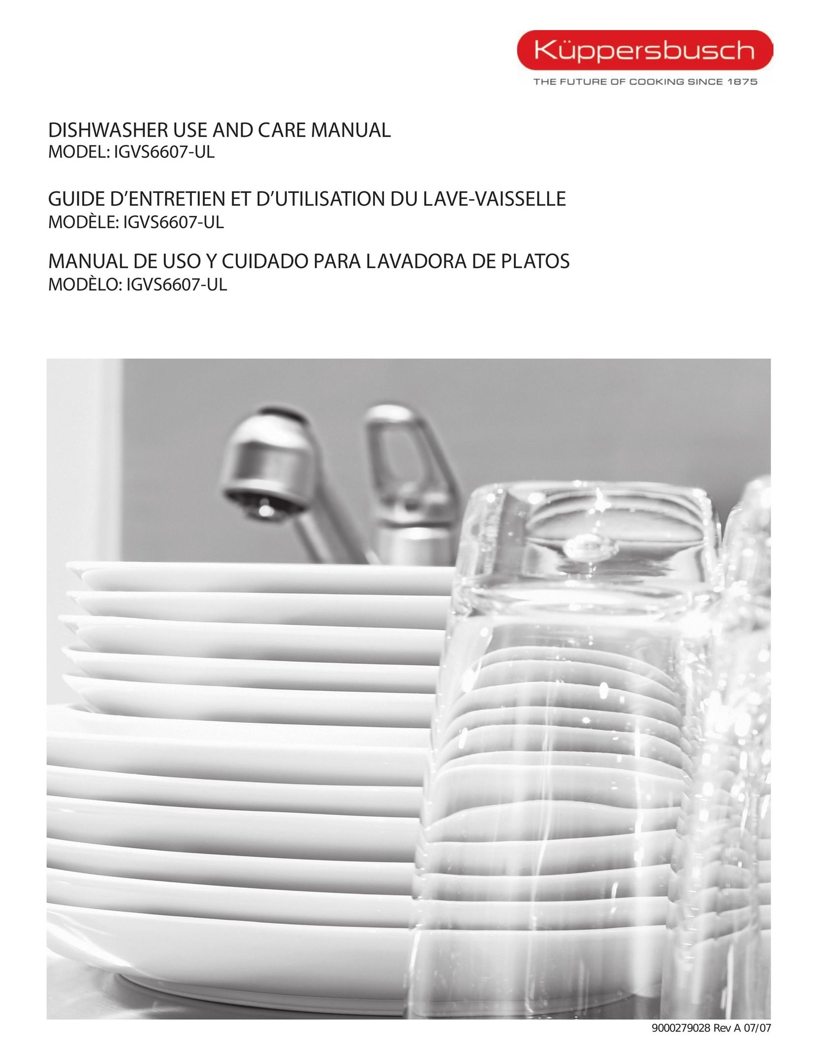 Kuppersbusch USA IGVS6607-UL Dishwasher User Manual