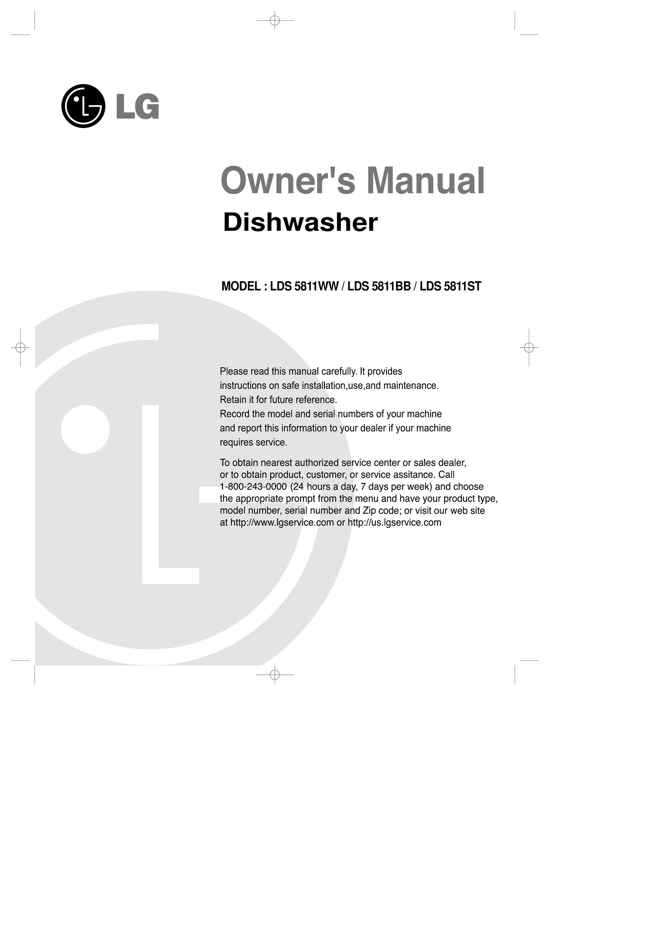 LG Electronics LDS 5811BB Dishwasher User Manual