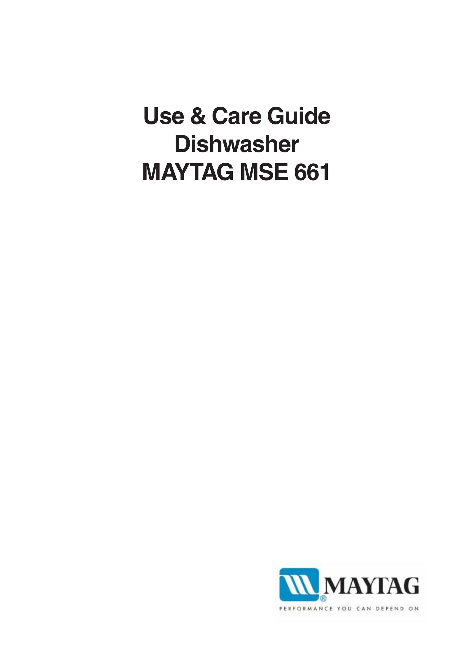 Maytag 661S/W Dishwasher User Manual
