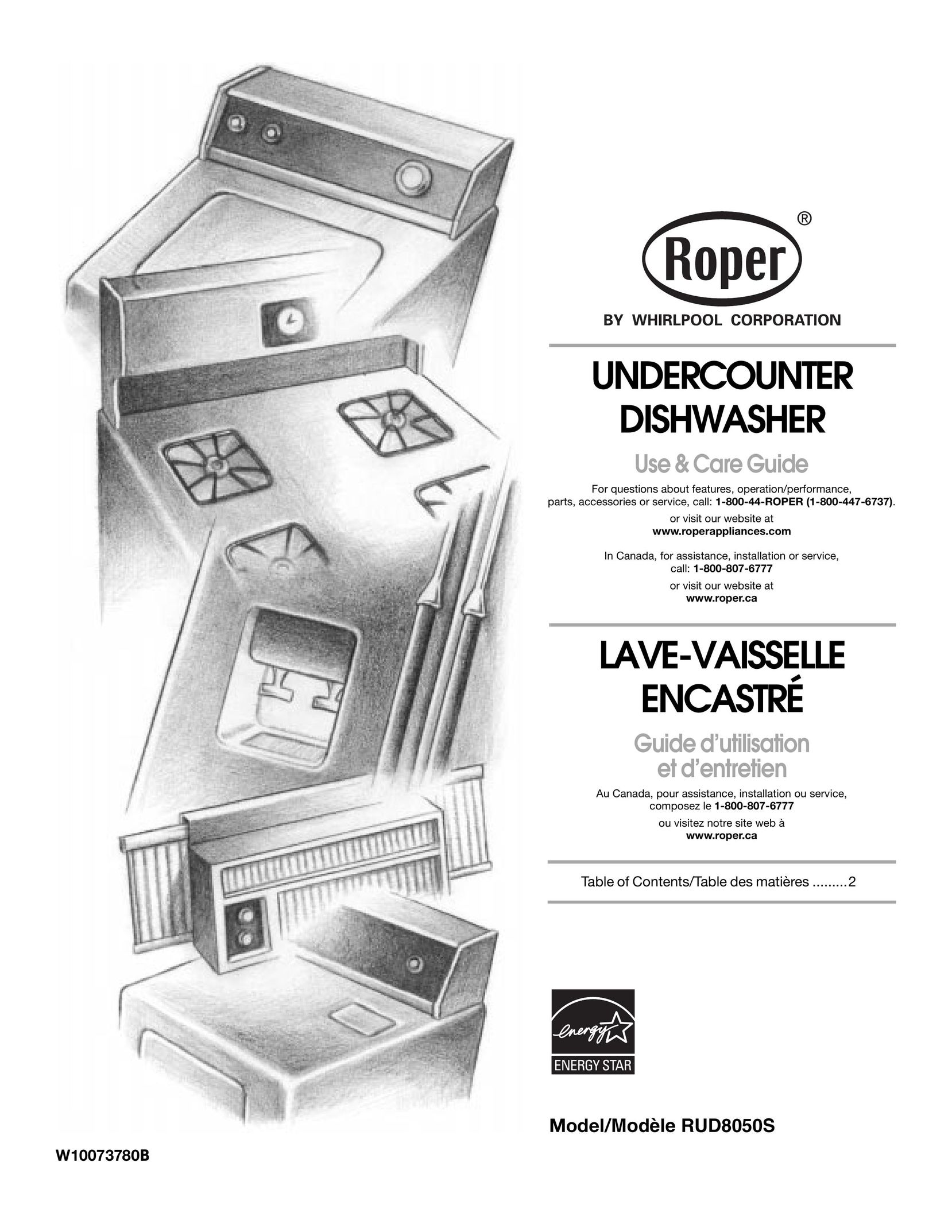 Roper RUD8050S Dishwasher User Manual