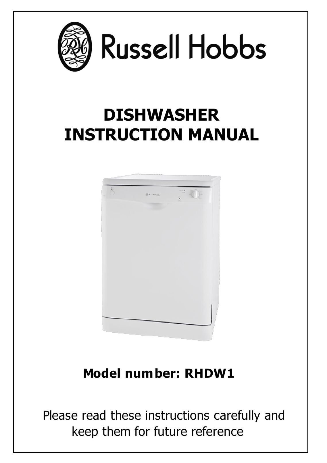 Russell Hobbs RHDW1 Dishwasher User Manual