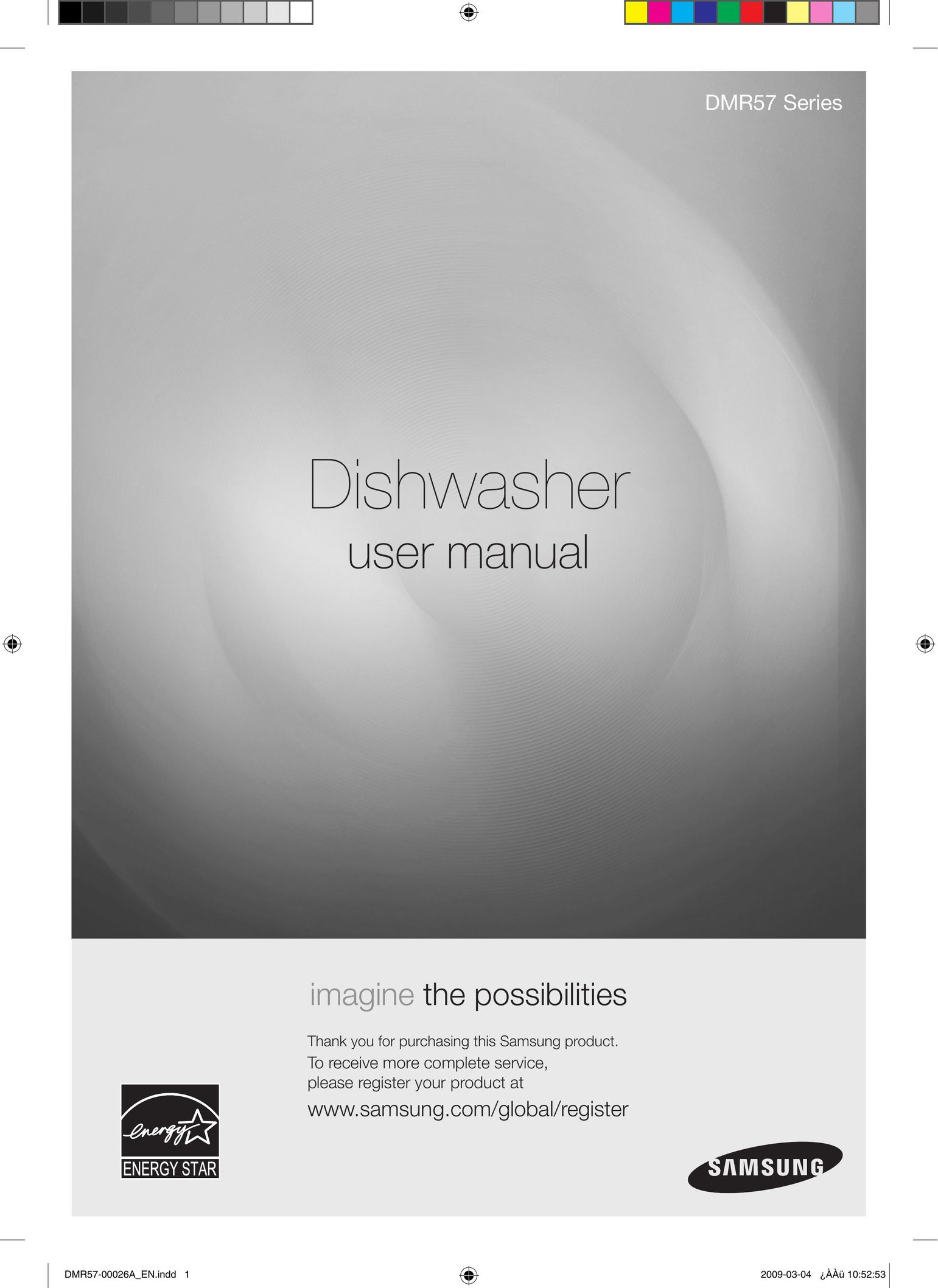 Samsung DMR57LHS Dishwasher User Manual