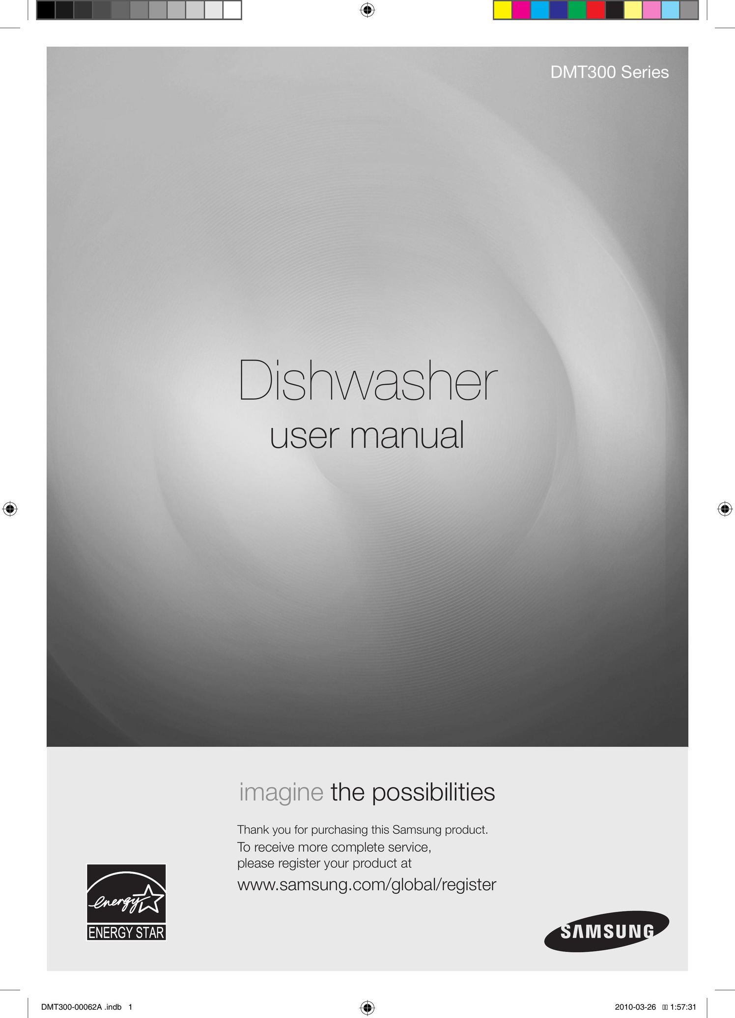 Samsung DMT300 Series Dishwasher User Manual