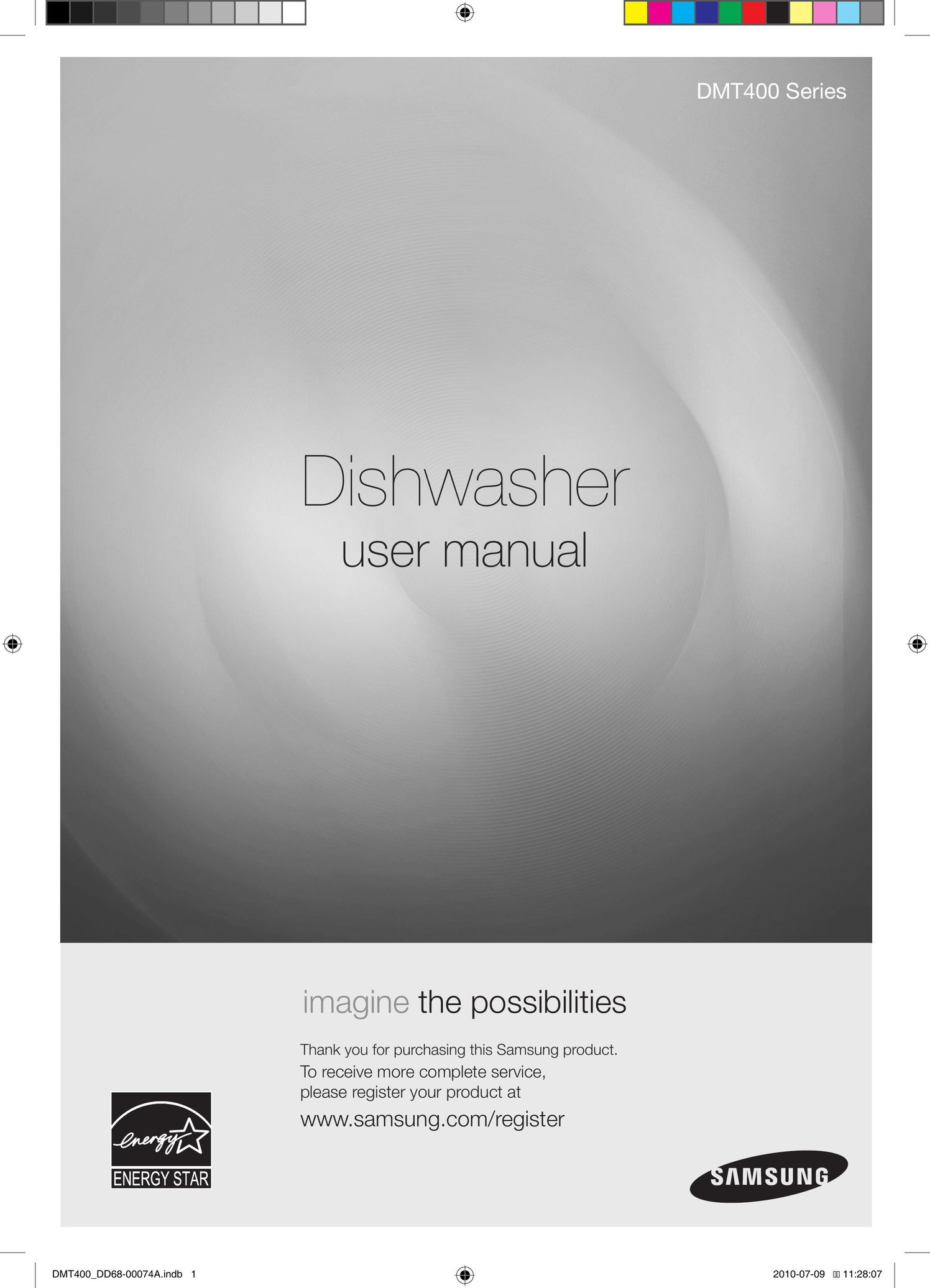Samsung DMT400 Dishwasher User Manual