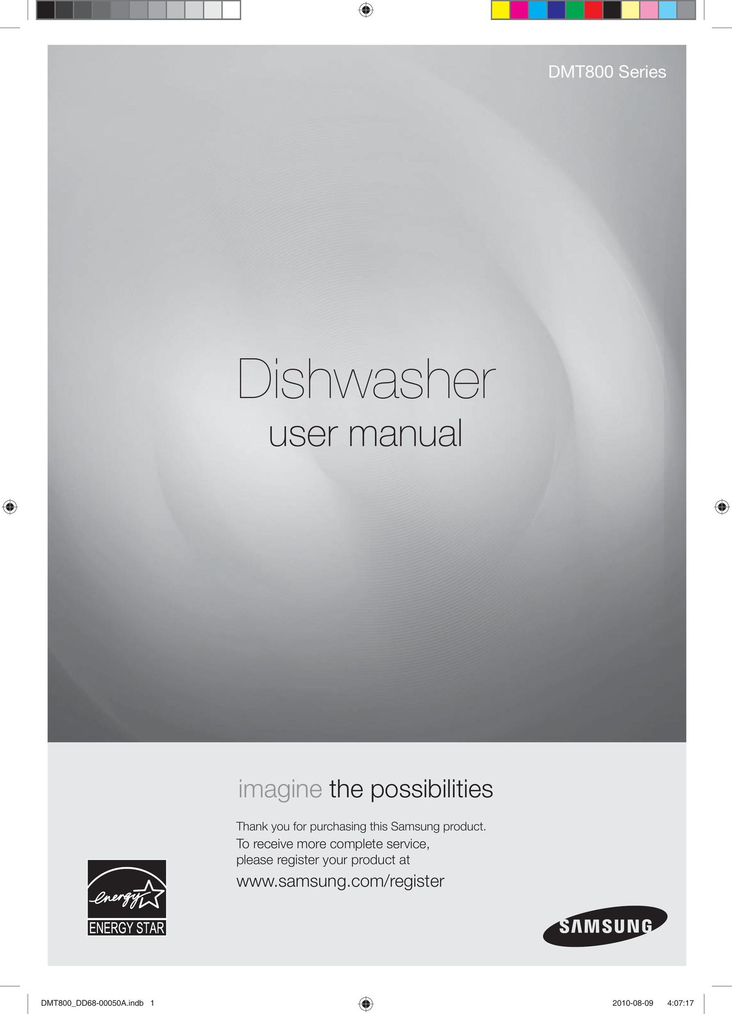 Samsung DMT800RHW Dishwasher User Manual