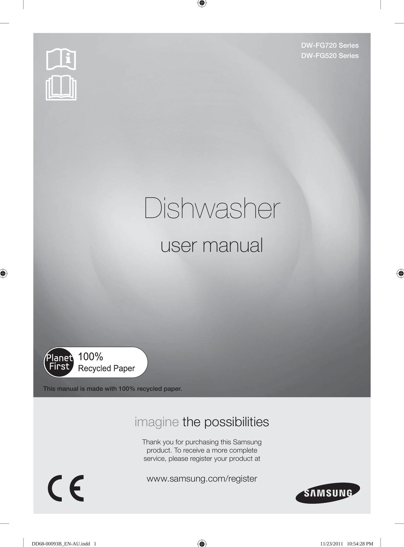 Samsung DW-FG520 Dishwasher User Manual
