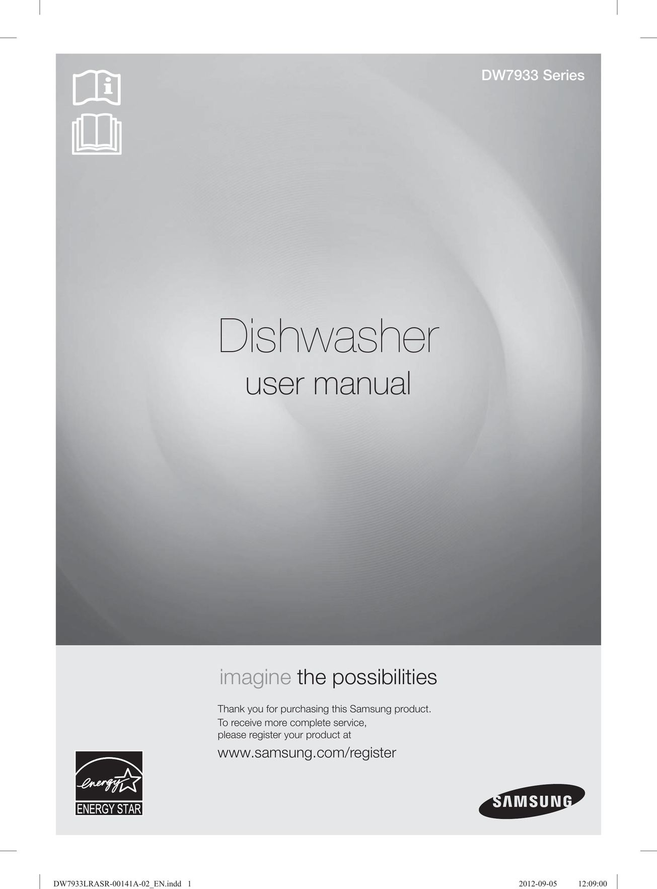 Samsung DW7933LRASR Dishwasher User Manual