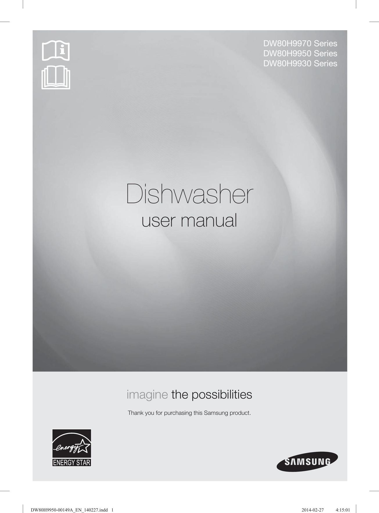 Samsung DW80H9930US Dishwasher User Manual
