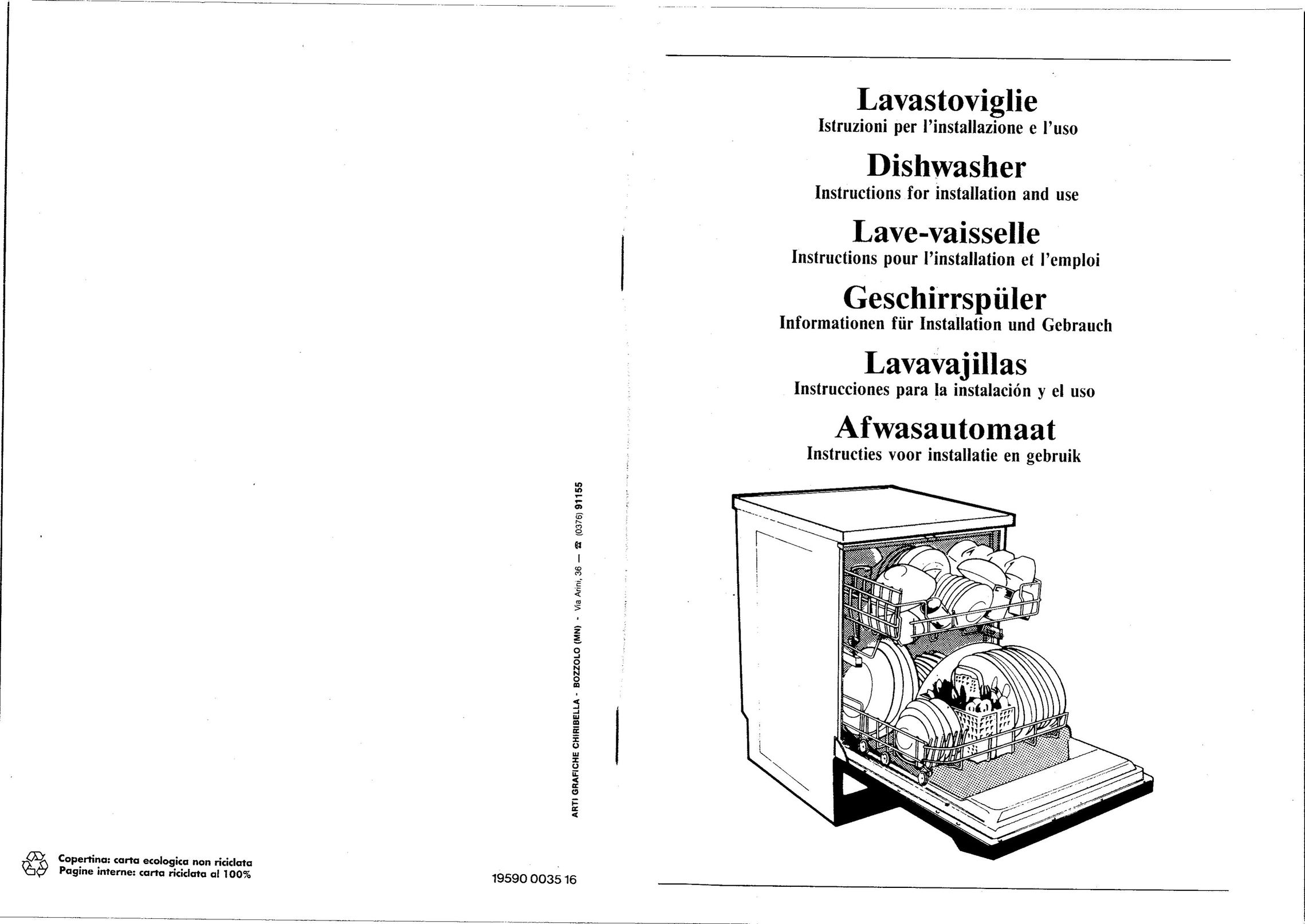 Smeg 3LBS955 Dishwasher User Manual