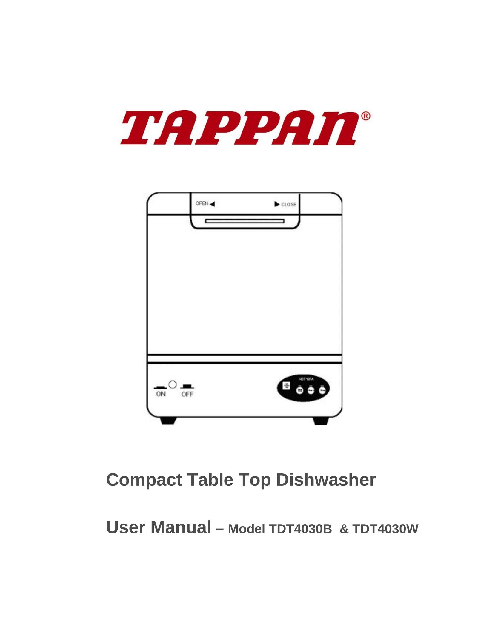 Tappan TDT4030B Dishwasher User Manual