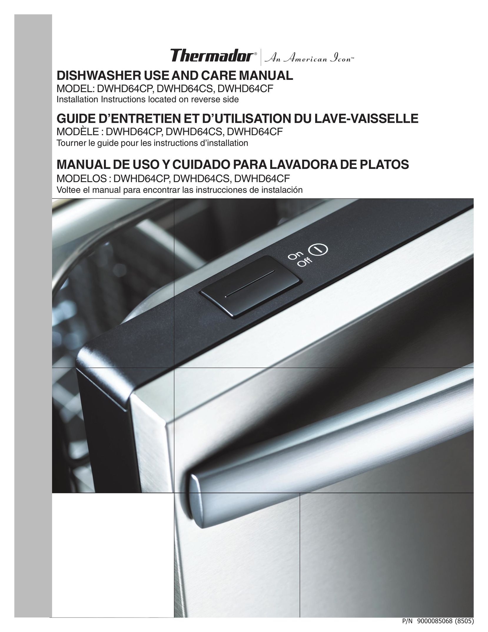 Thermador DWHD64CF Dishwasher User Manual