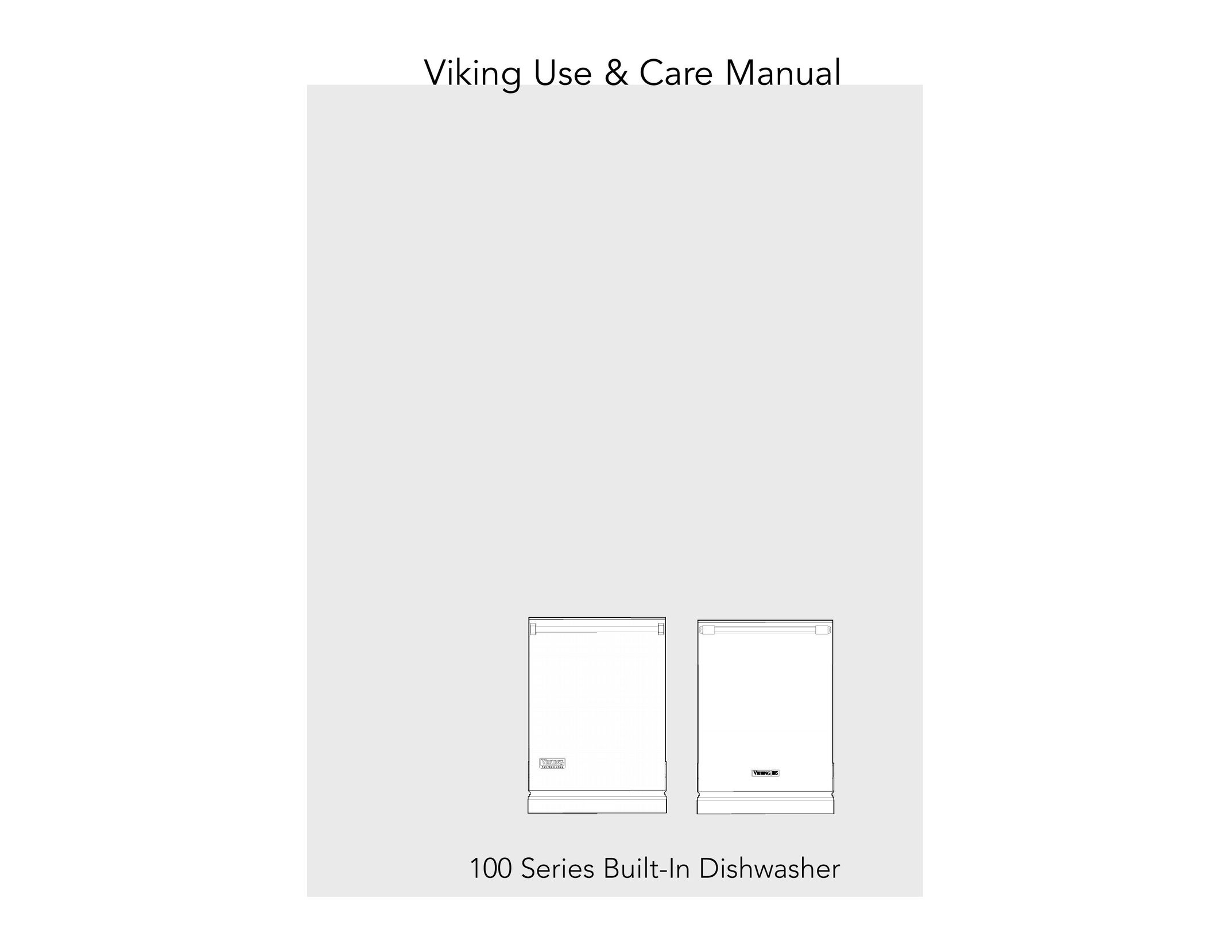Viking 100 Dishwasher User Manual