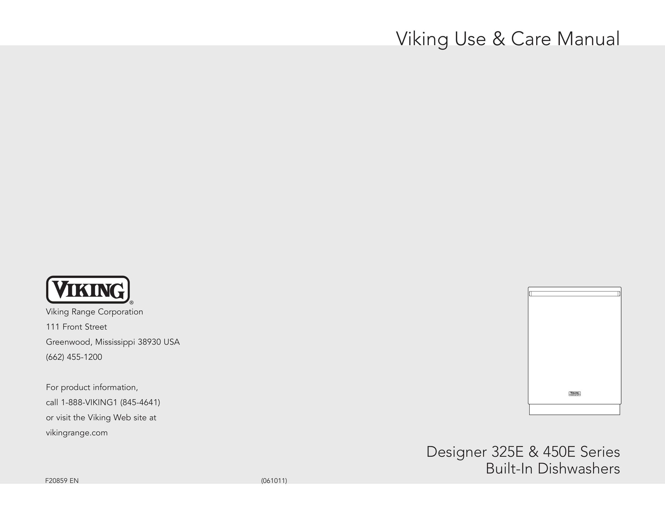 Viking 325E Dishwasher User Manual