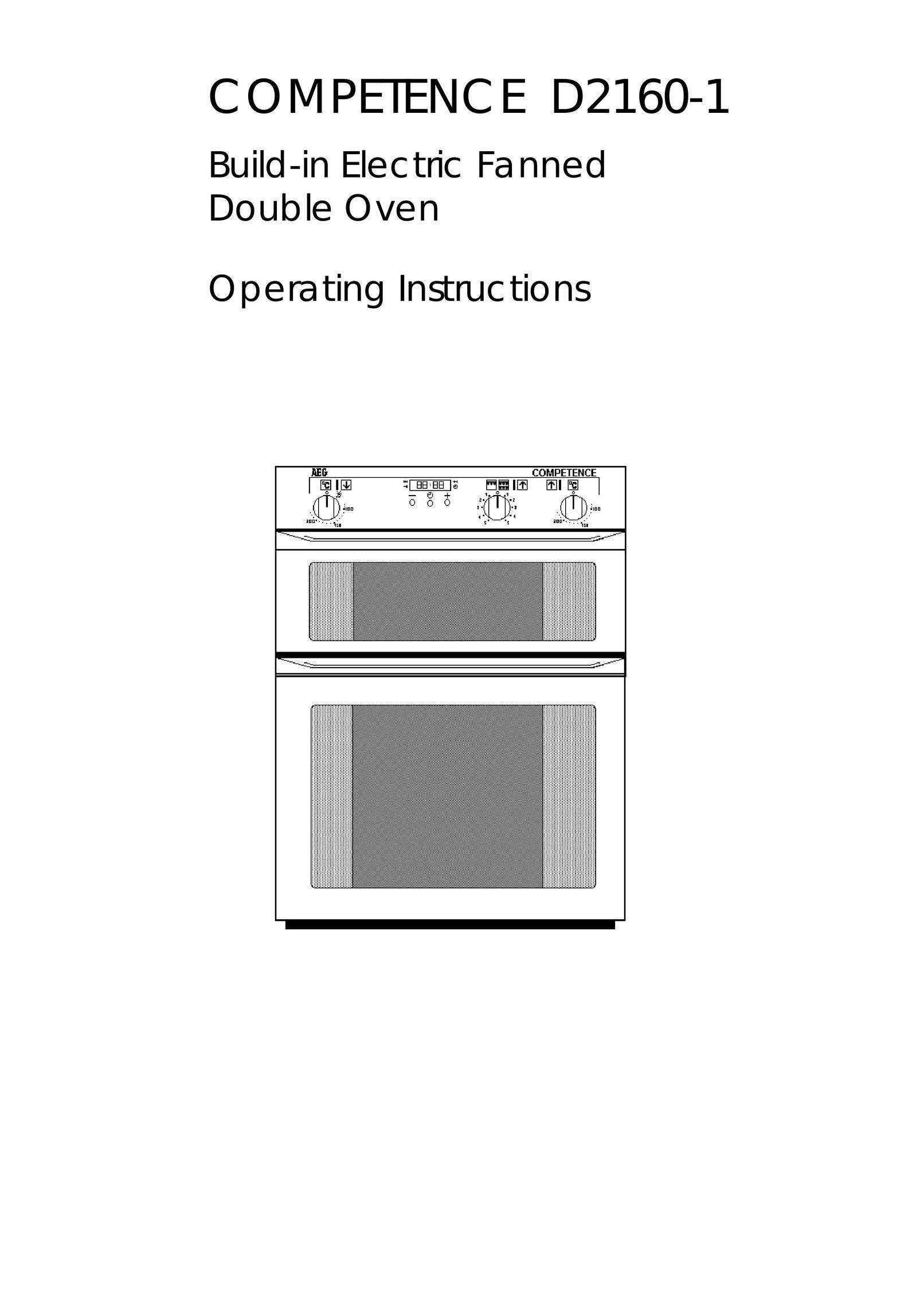 AEG D2160-1 Double Oven User Manual