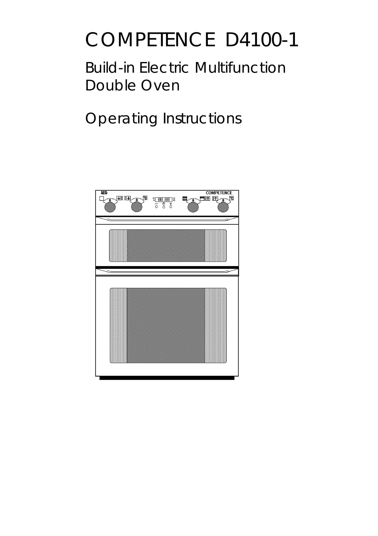 AEG D4100-1 Double Oven User Manual