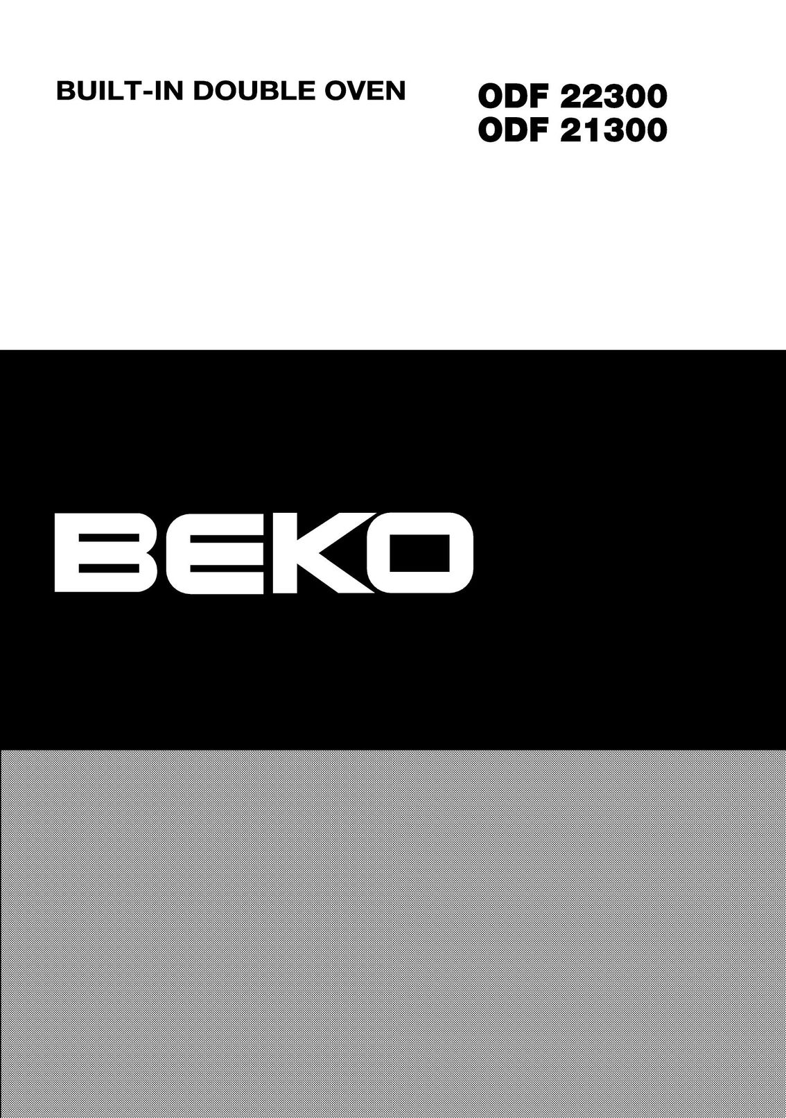 Beko ODF 21300 Double Oven User Manual