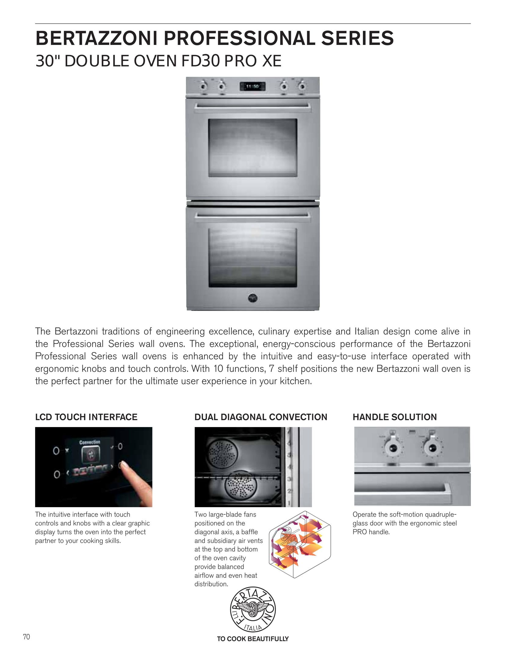 Bertazzoni FD30 PRO XE Double Oven User Manual