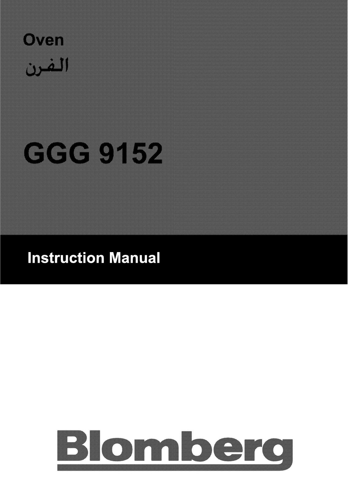 Blomberg GGG 9152 Double Oven User Manual