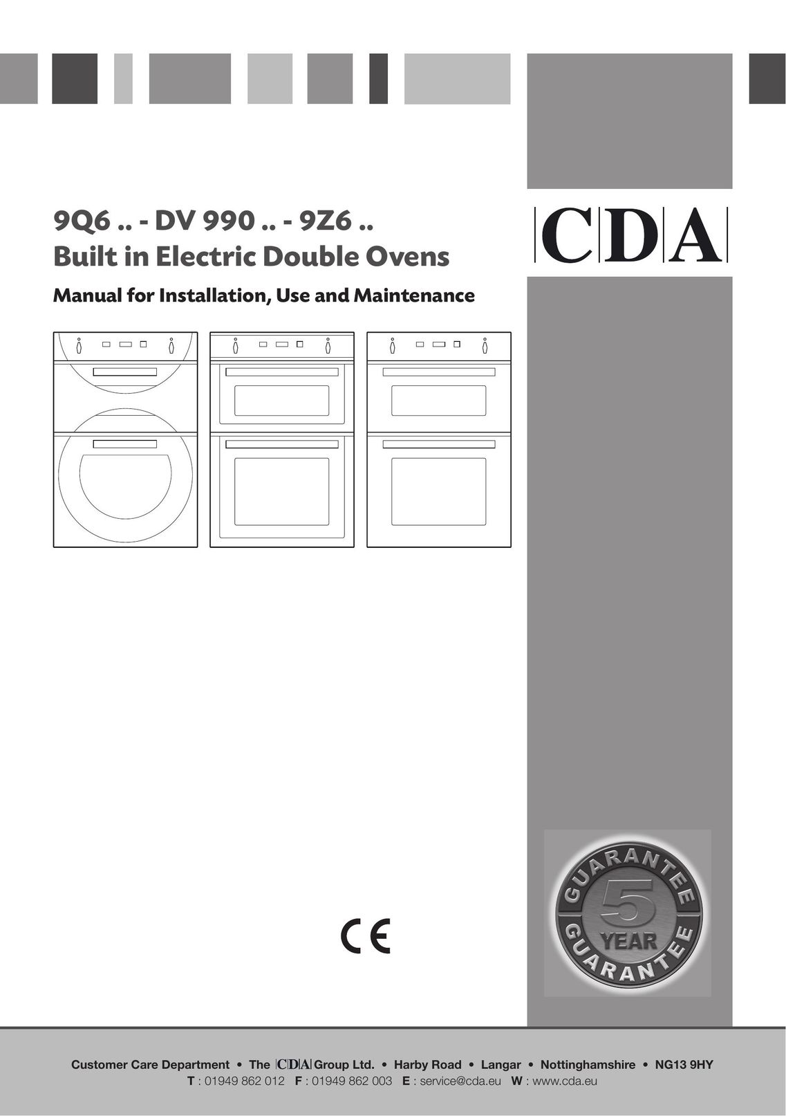 CDA 9Z6 Double Oven User Manual
