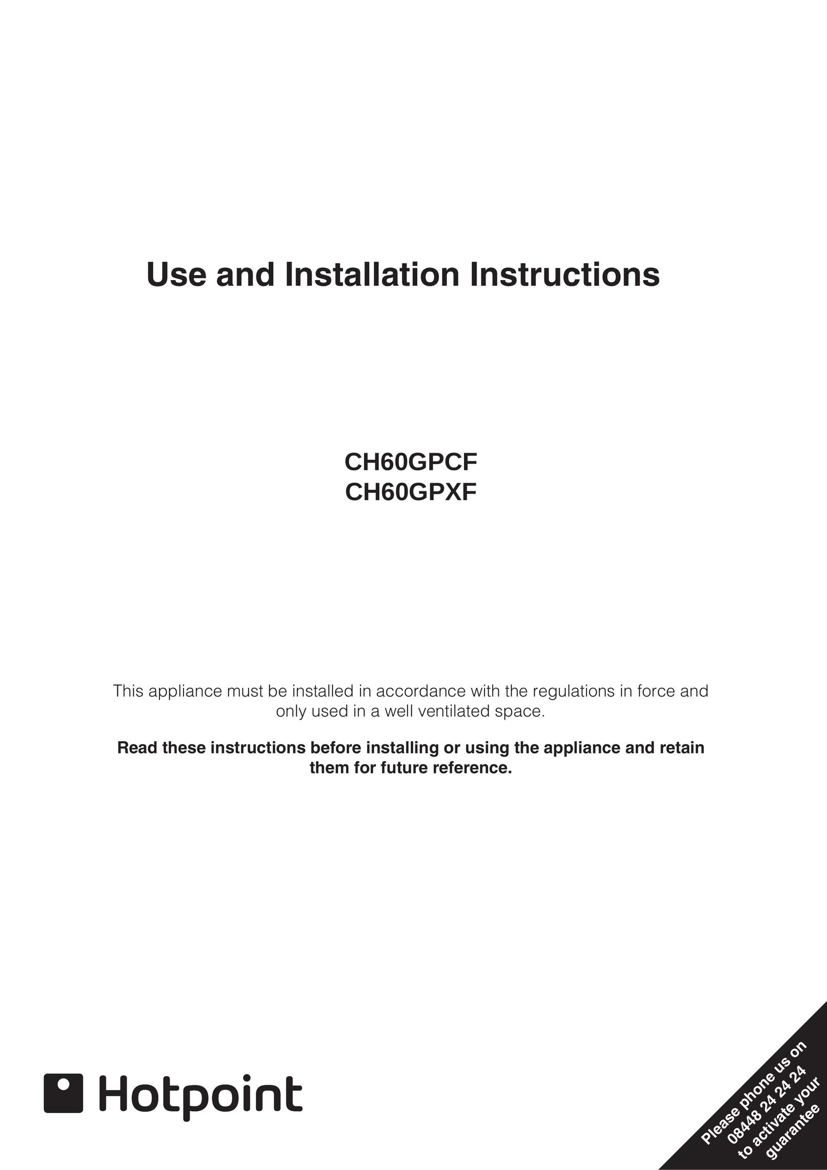 Hotpoint ch60gpcf Double Oven User Manual