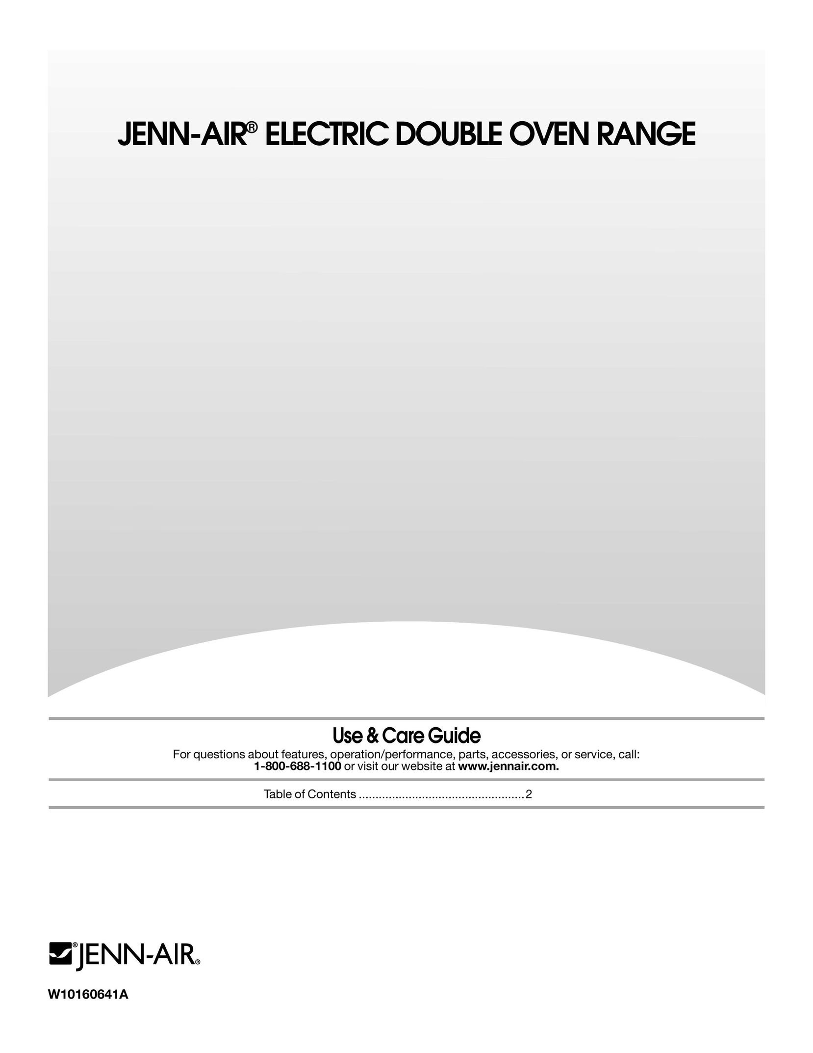 Jenn-Air W10160641A Double Oven User Manual