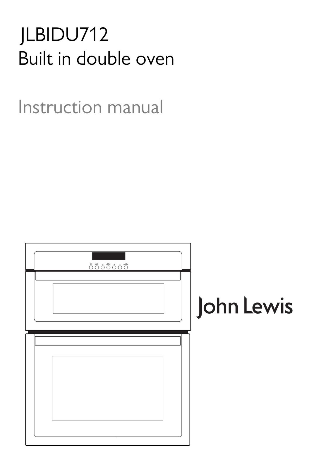 John Lewis JLBIDU712 Double Oven User Manual