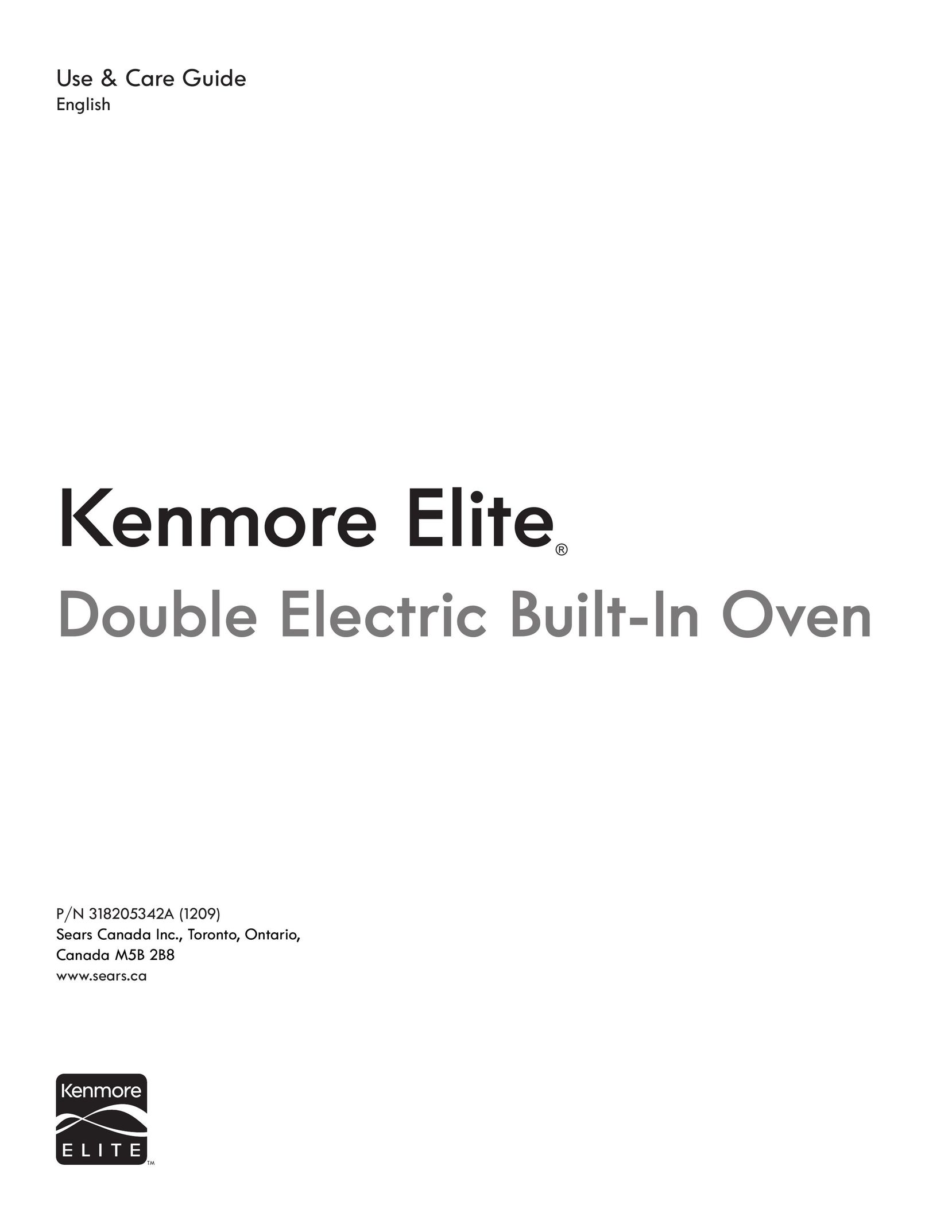 Kenmore 318205342A Double Oven User Manual