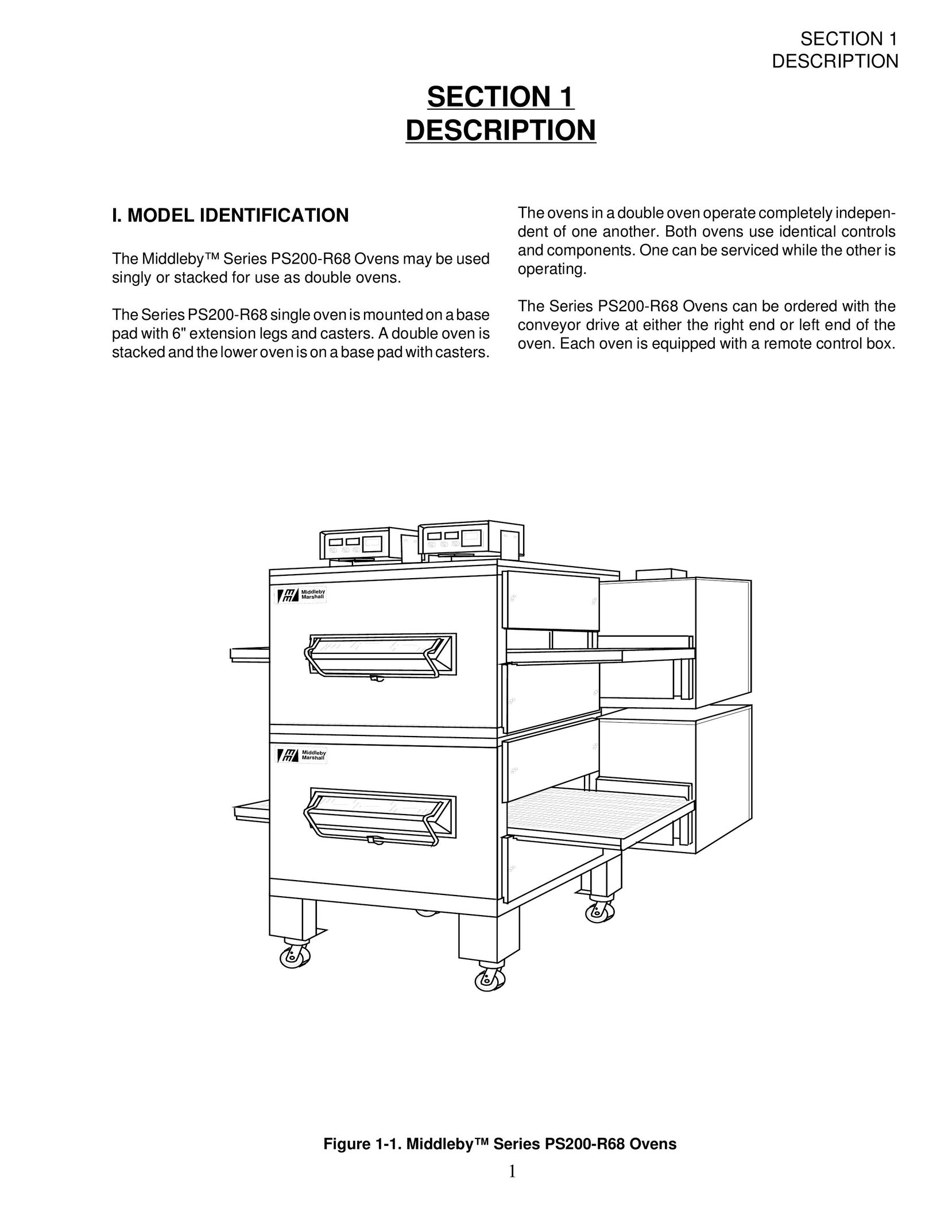 Middleby Cooking Systems Group PS200-R68 Double Oven User Manual