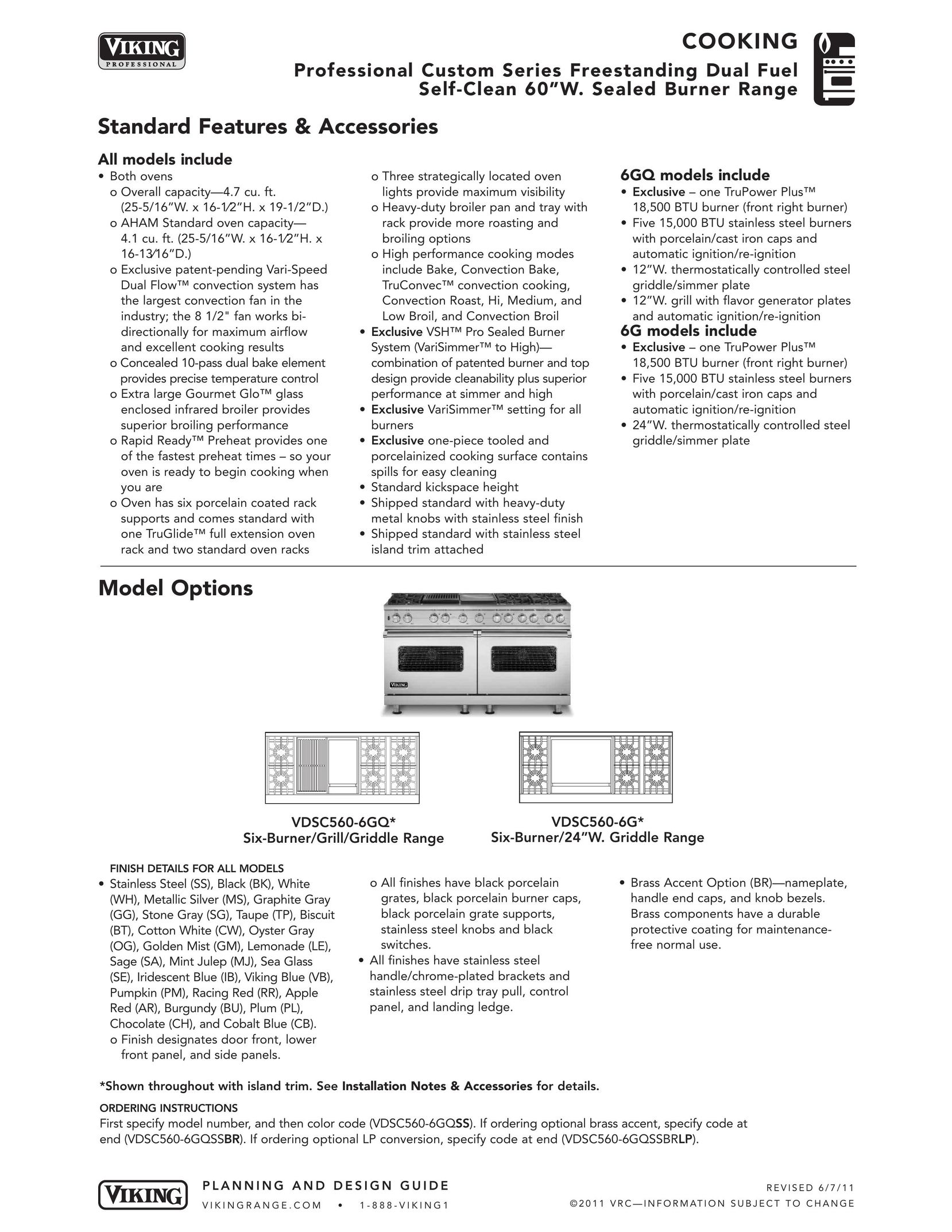 Viking VDSC560-6GQSS Double Oven User Manual