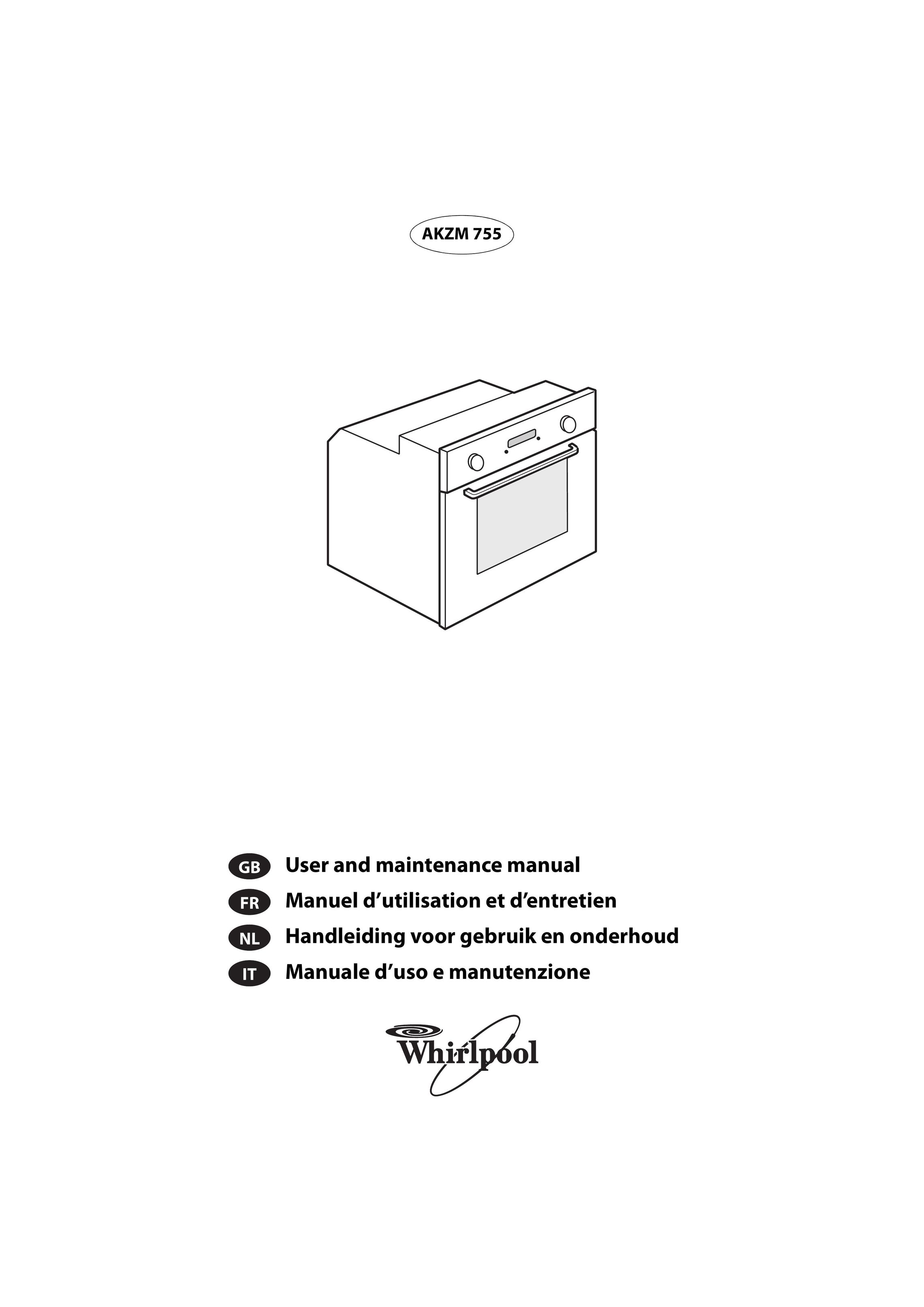 Whirlpool AKZM 755 Double Oven User Manual