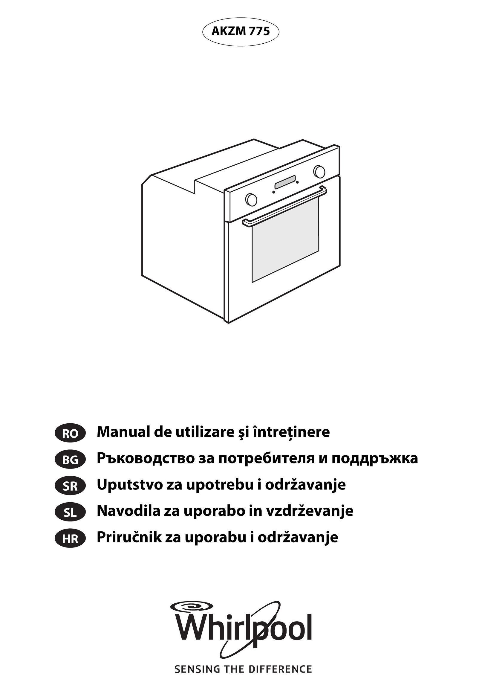 Whirlpool AKZM 775 Double Oven User Manual