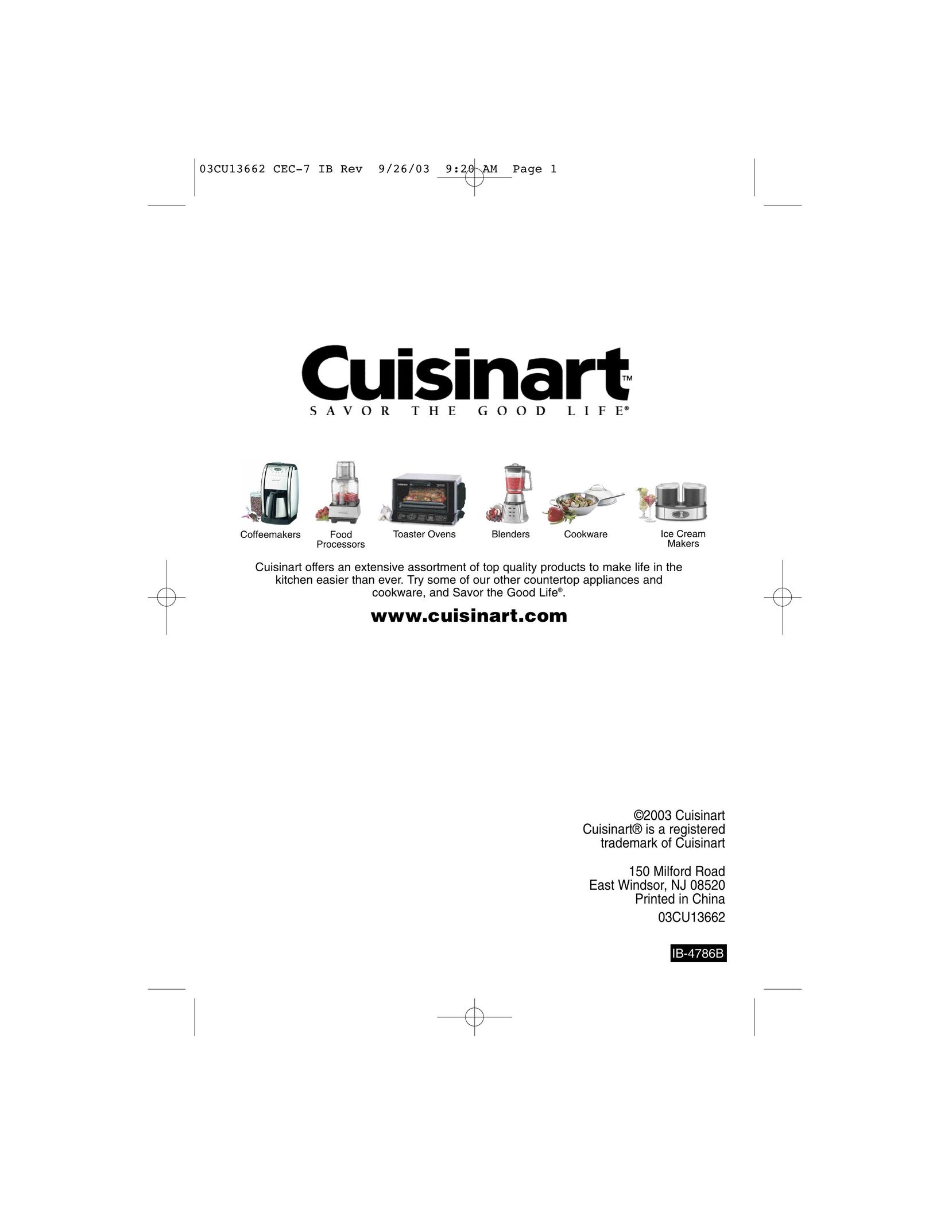 Cuisinart CEC-7 Egg Cooker User Manual