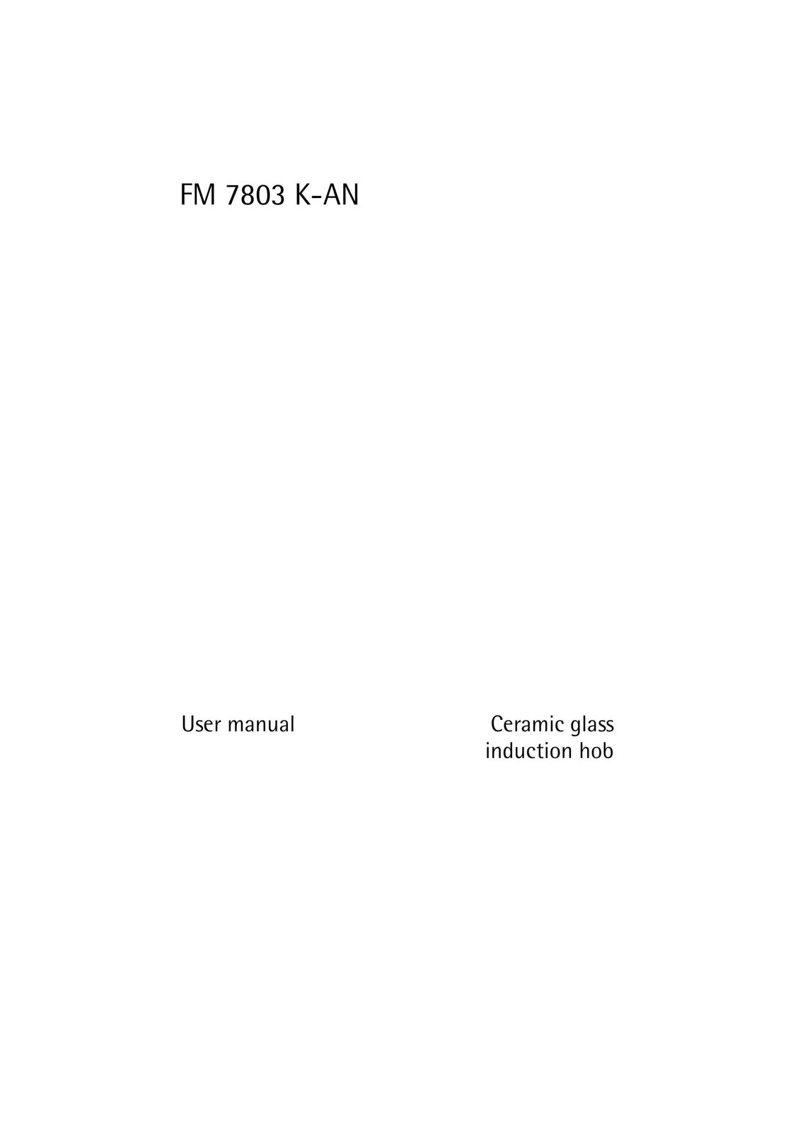 Electrolux FM 7803 K-AN Egg Cooker User Manual