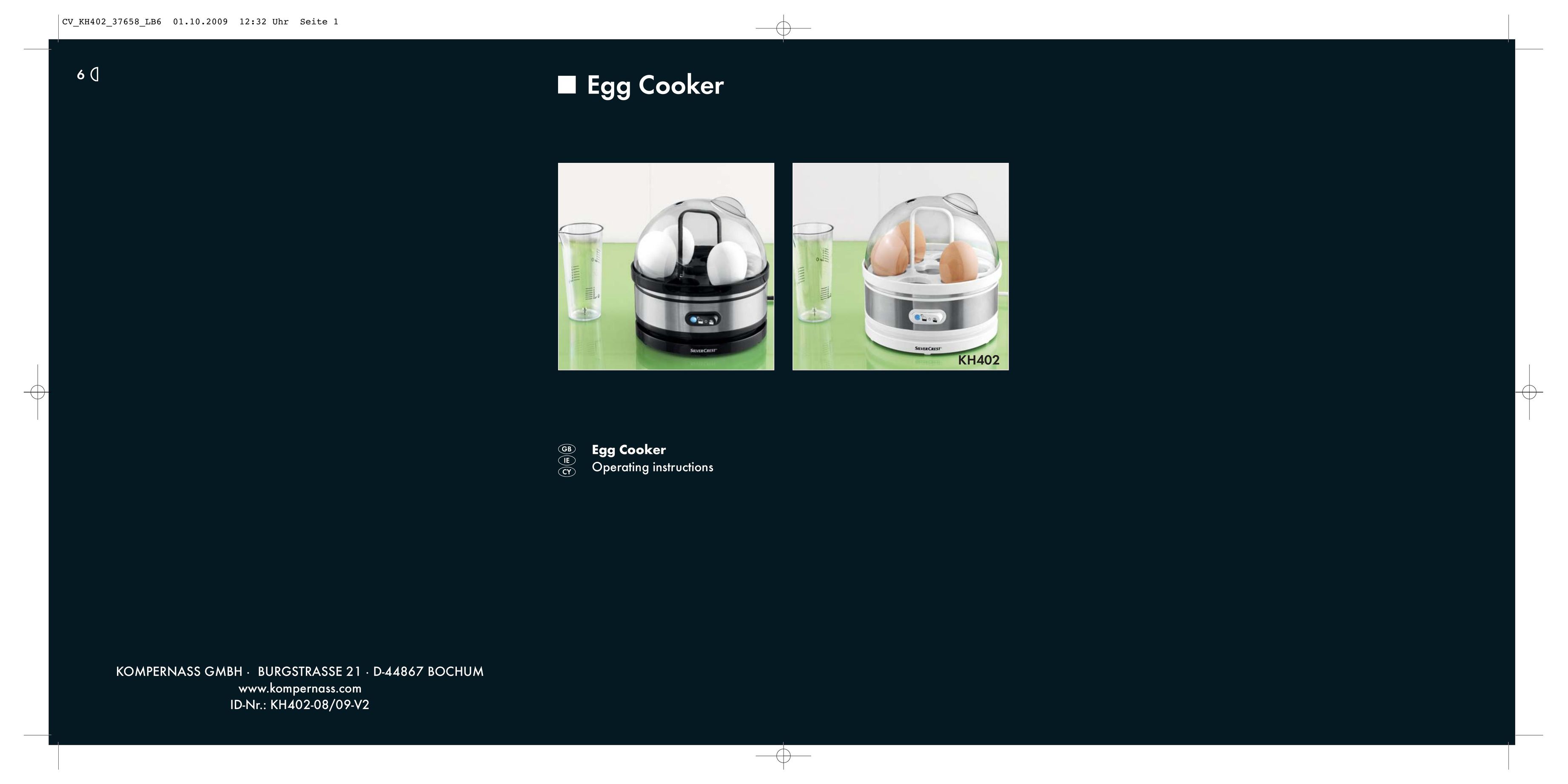Kompernass KH402 Egg Cooker User Manual