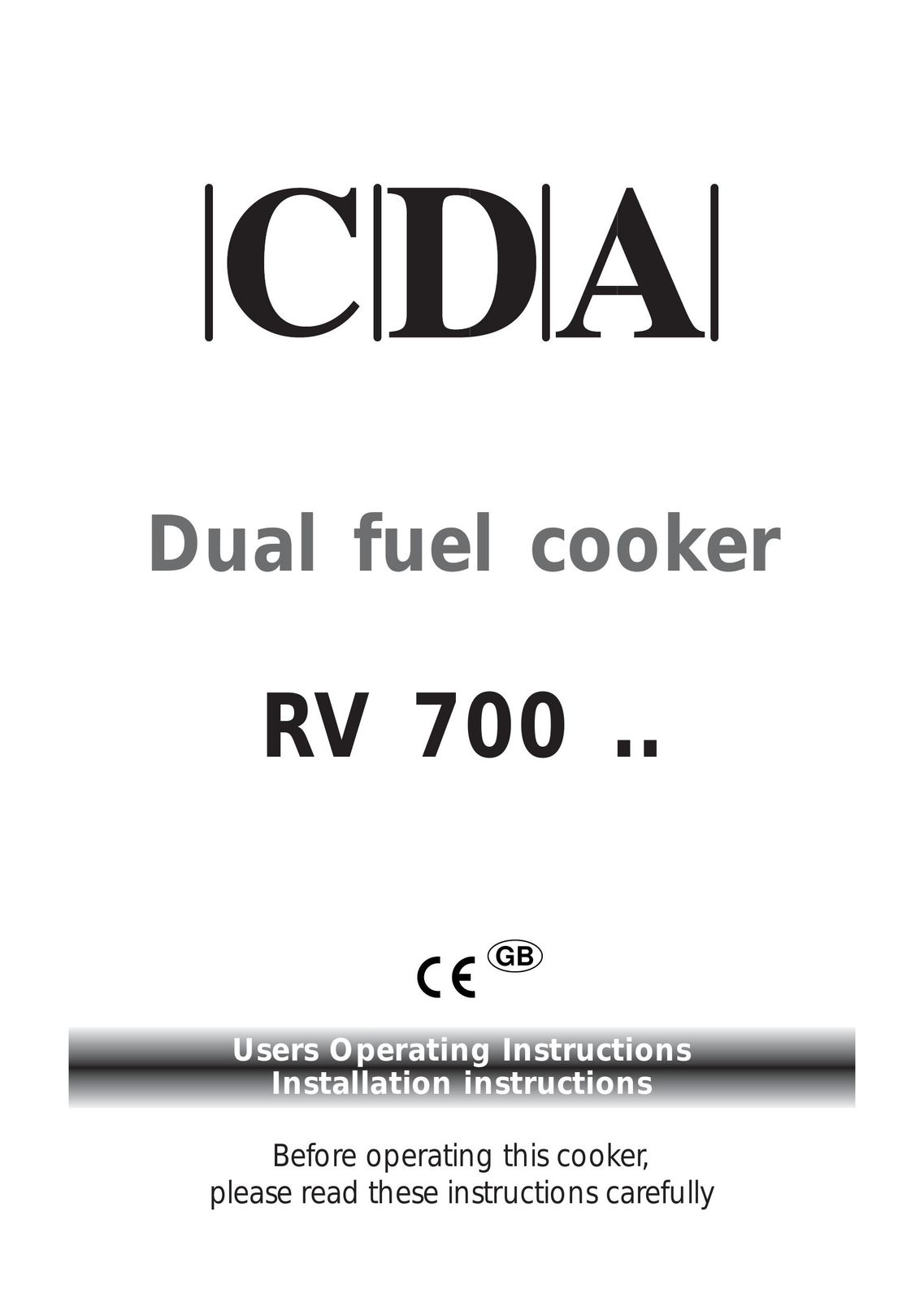 CDA RV 700 Electric Pressure Cooker User Manual