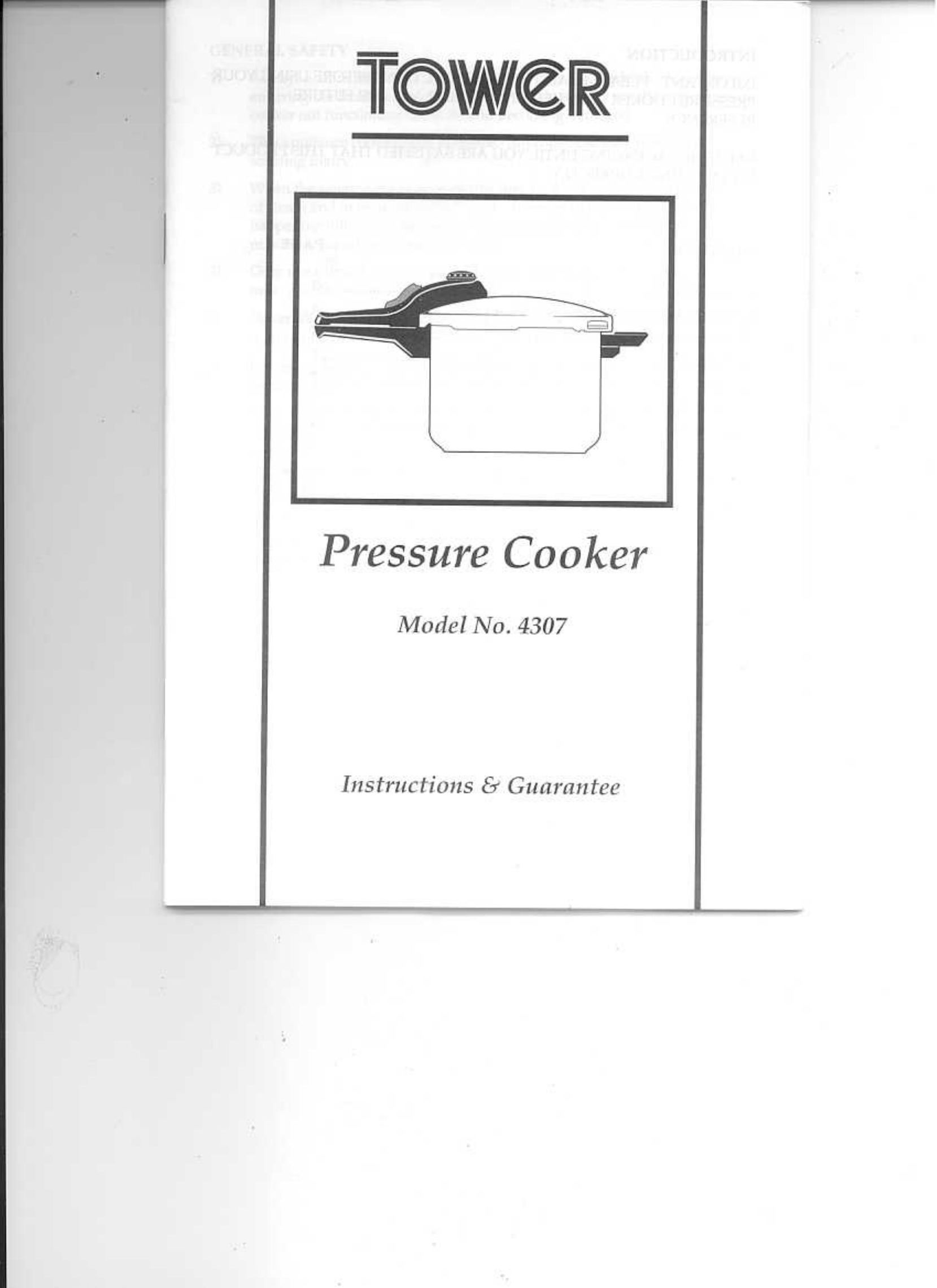Tower 4307 Electric Pressure Cooker User Manual