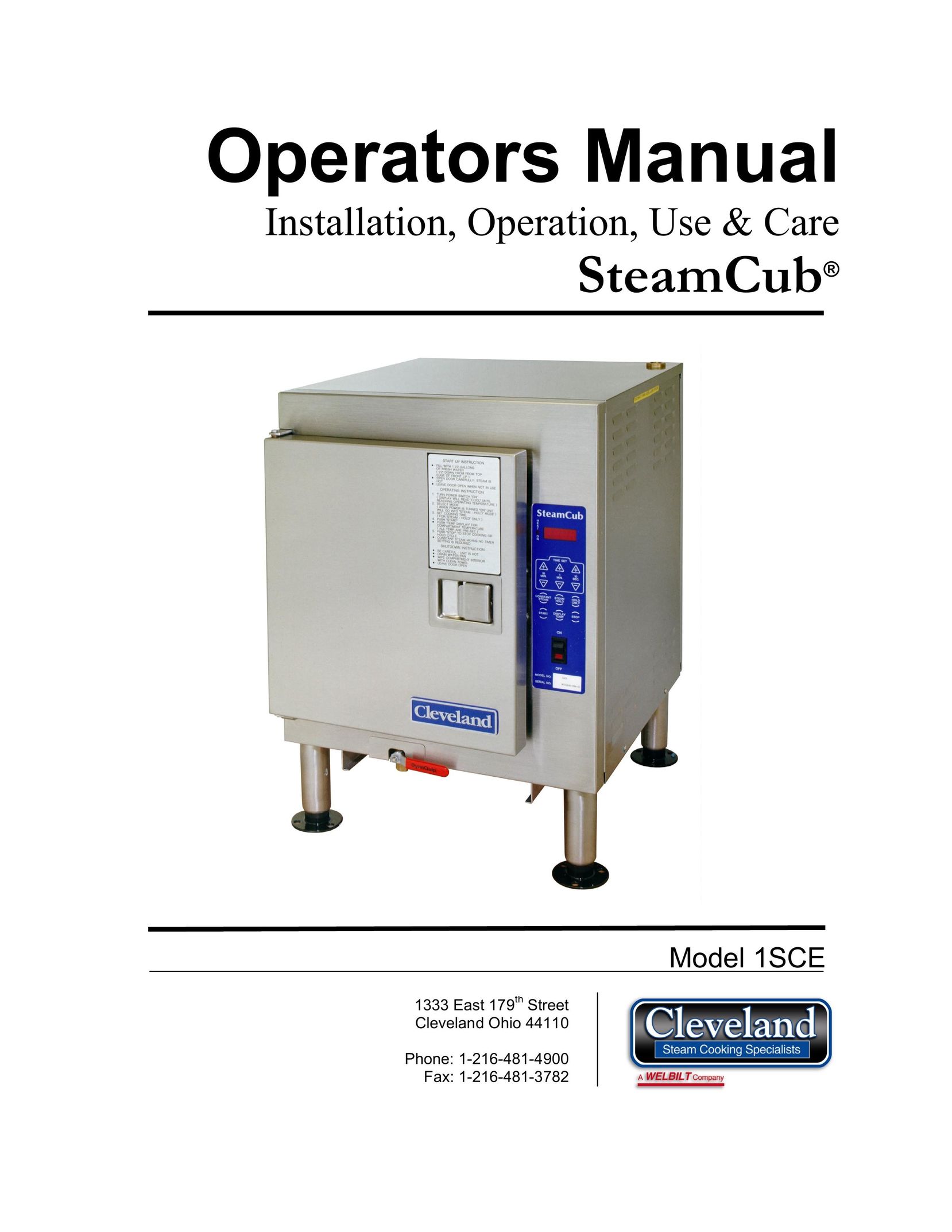 Cleveland Range 1SCE Electric Steamer User Manual