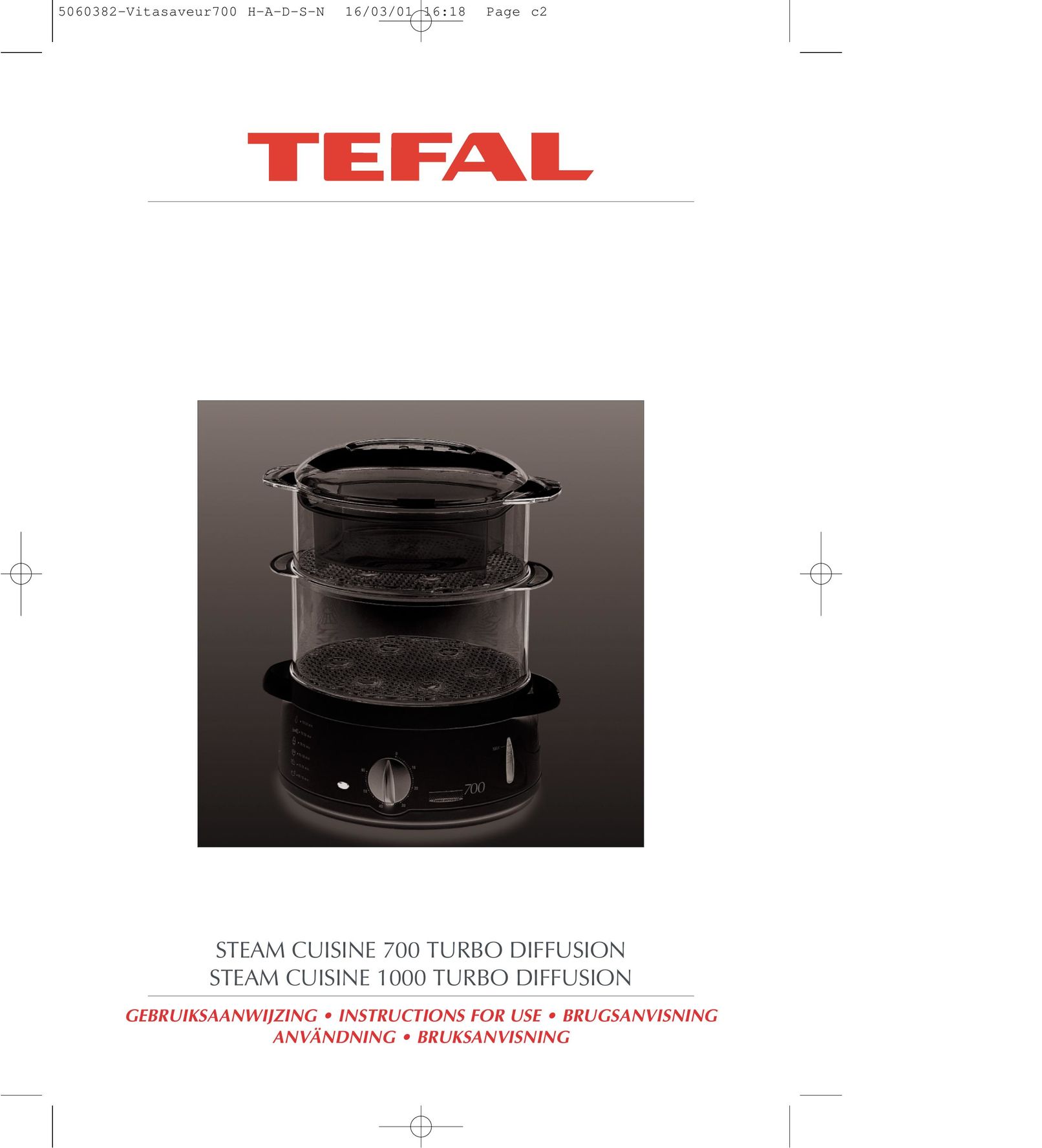 Groupe SEB USA - T-FAL 700 Electric Steamer User Manual