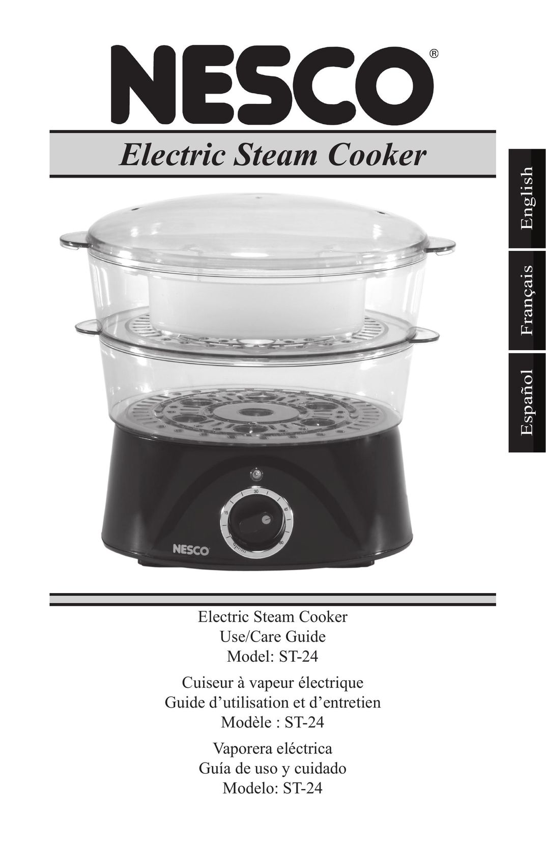 Nesco ST-24 Electric Steamer User Manual