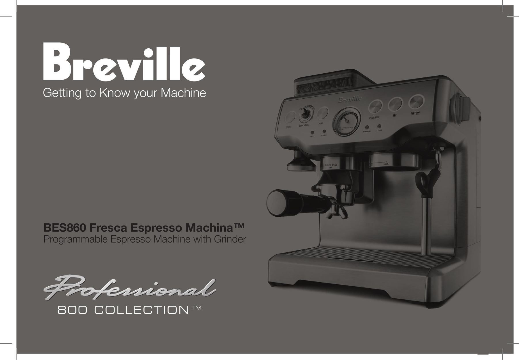 Breville BES860 Espresso Maker User Manual