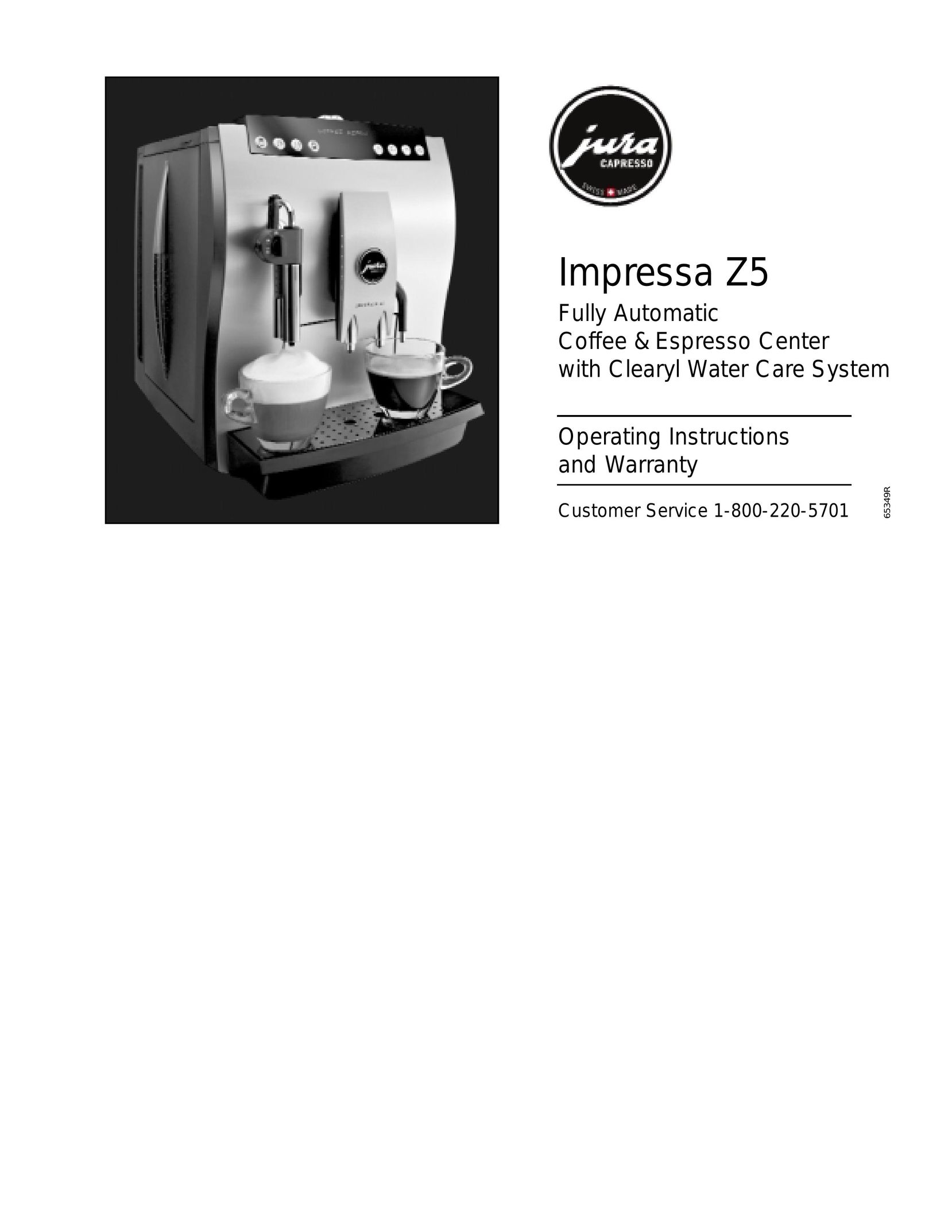 Capresso Impressa Z5 Espresso Maker User Manual