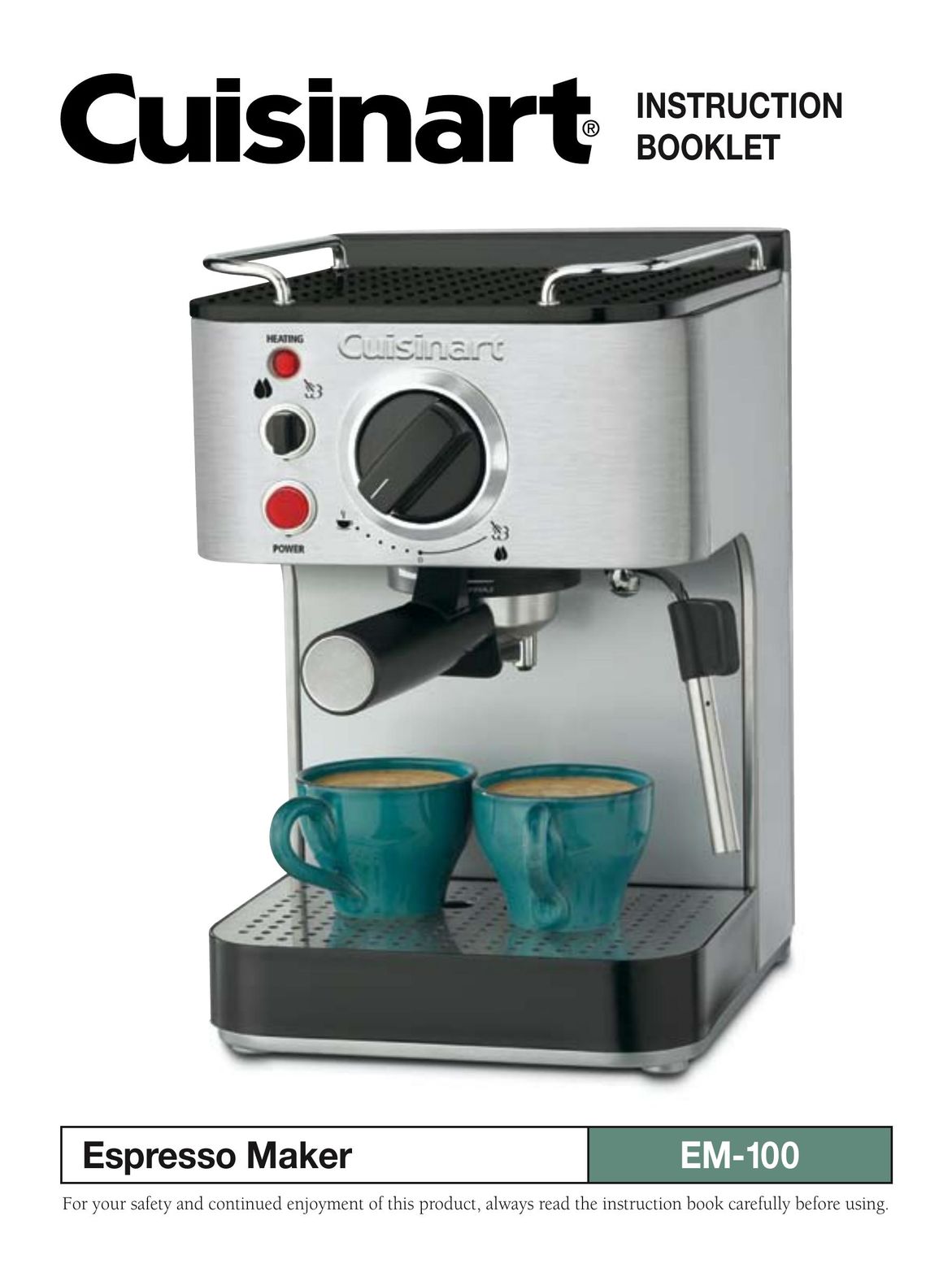 Cuisinart CUI EM-100 Espresso Maker User Manual