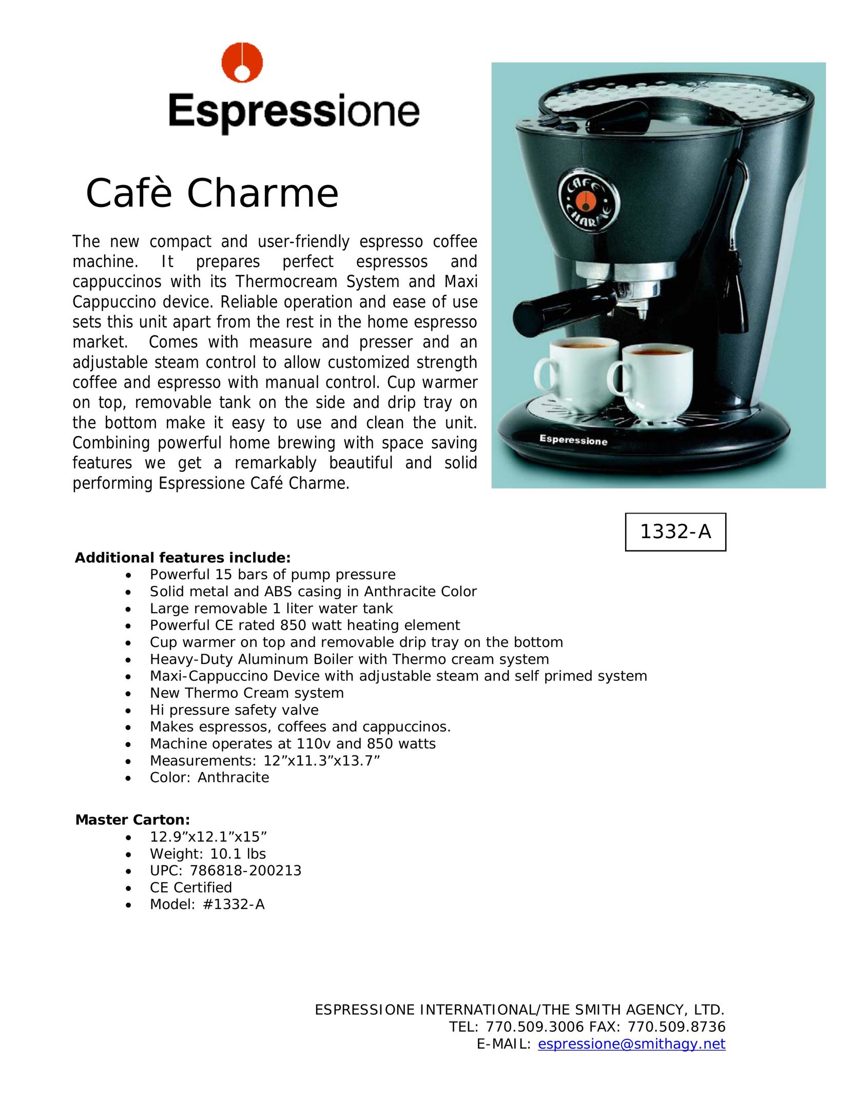 Dualit 1332-A Espresso Maker User Manual