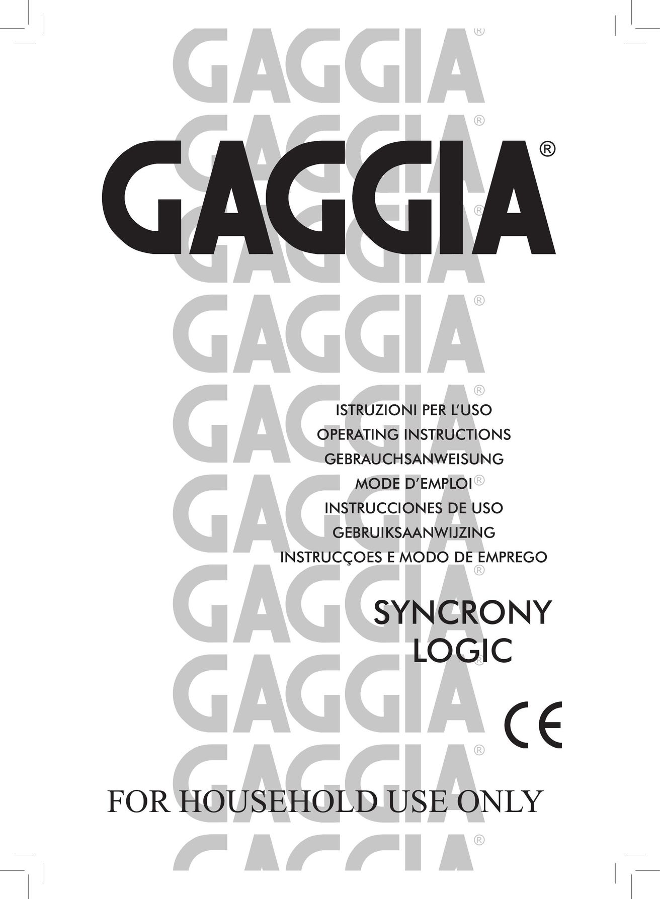 Gaggia 740903008 Espresso Maker User Manual