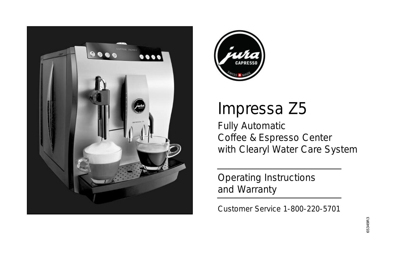 Jura Capresso 65349R3 Espresso Maker User Manual