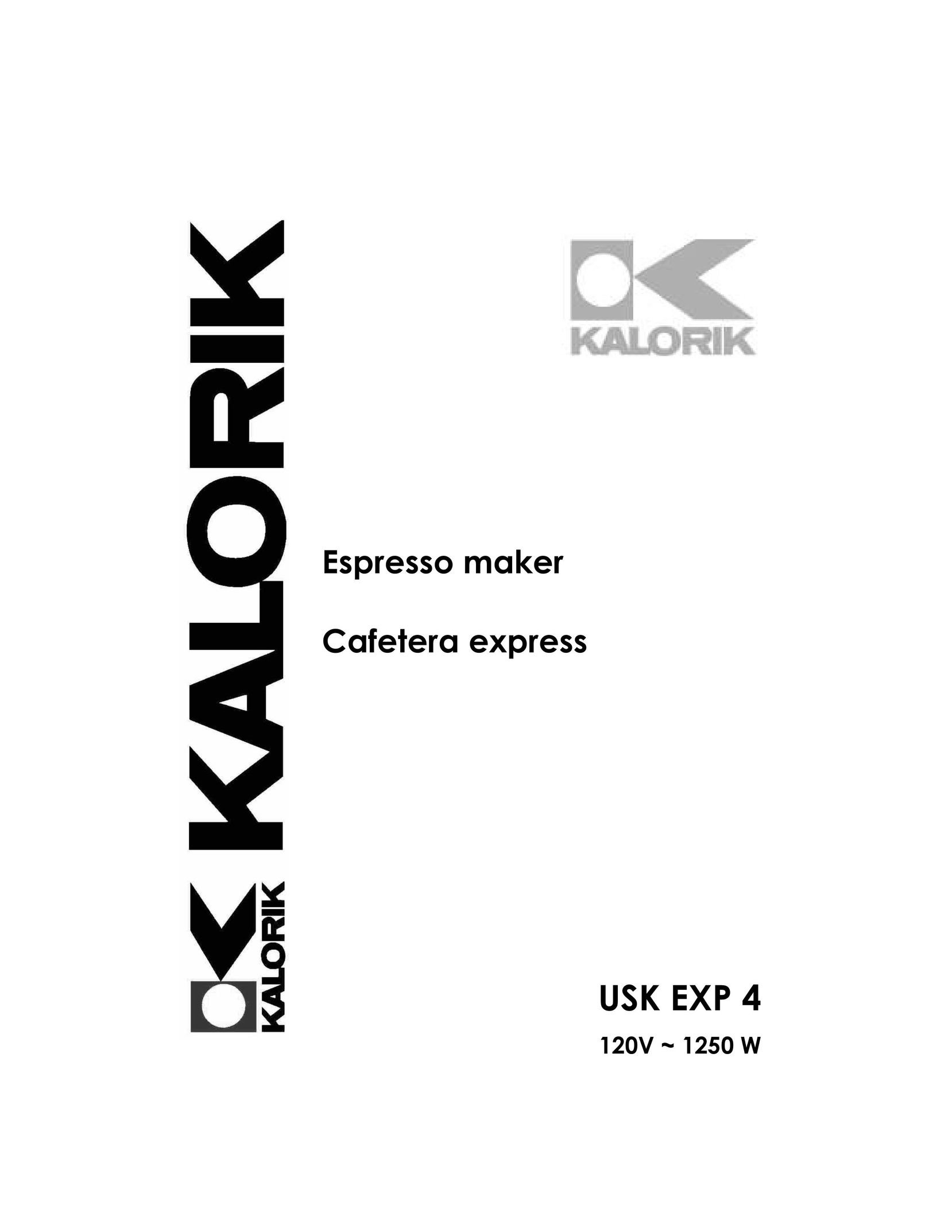 Kalorik USK EXP 4 Espresso Maker User Manual